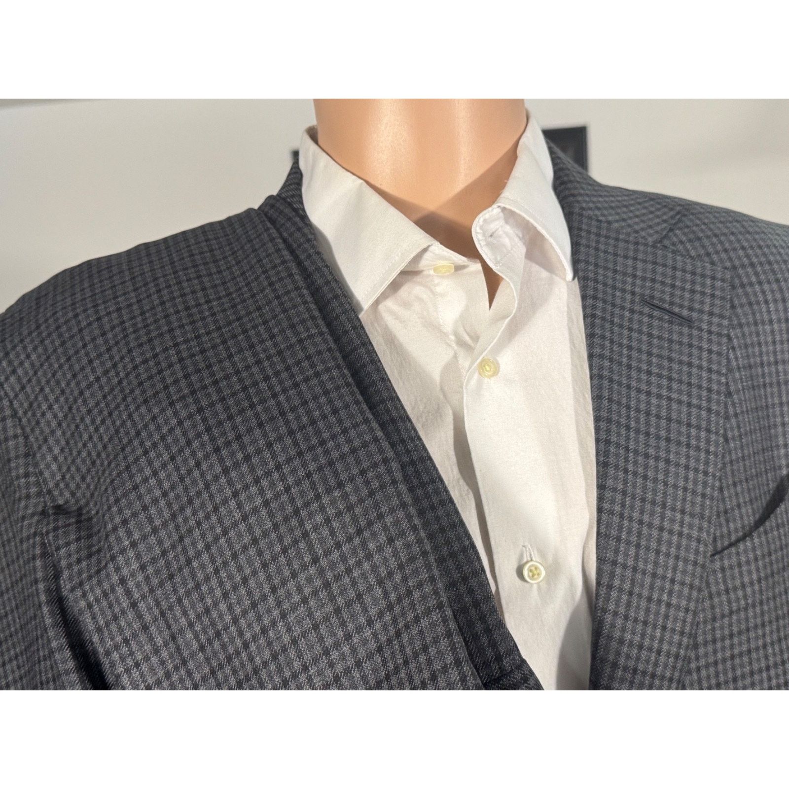 Tom Ford Tom Ford Wool Silk Houndstooth 2Pc Suit 52IT 42R US Gray Size 42R - 2 Thumbnail