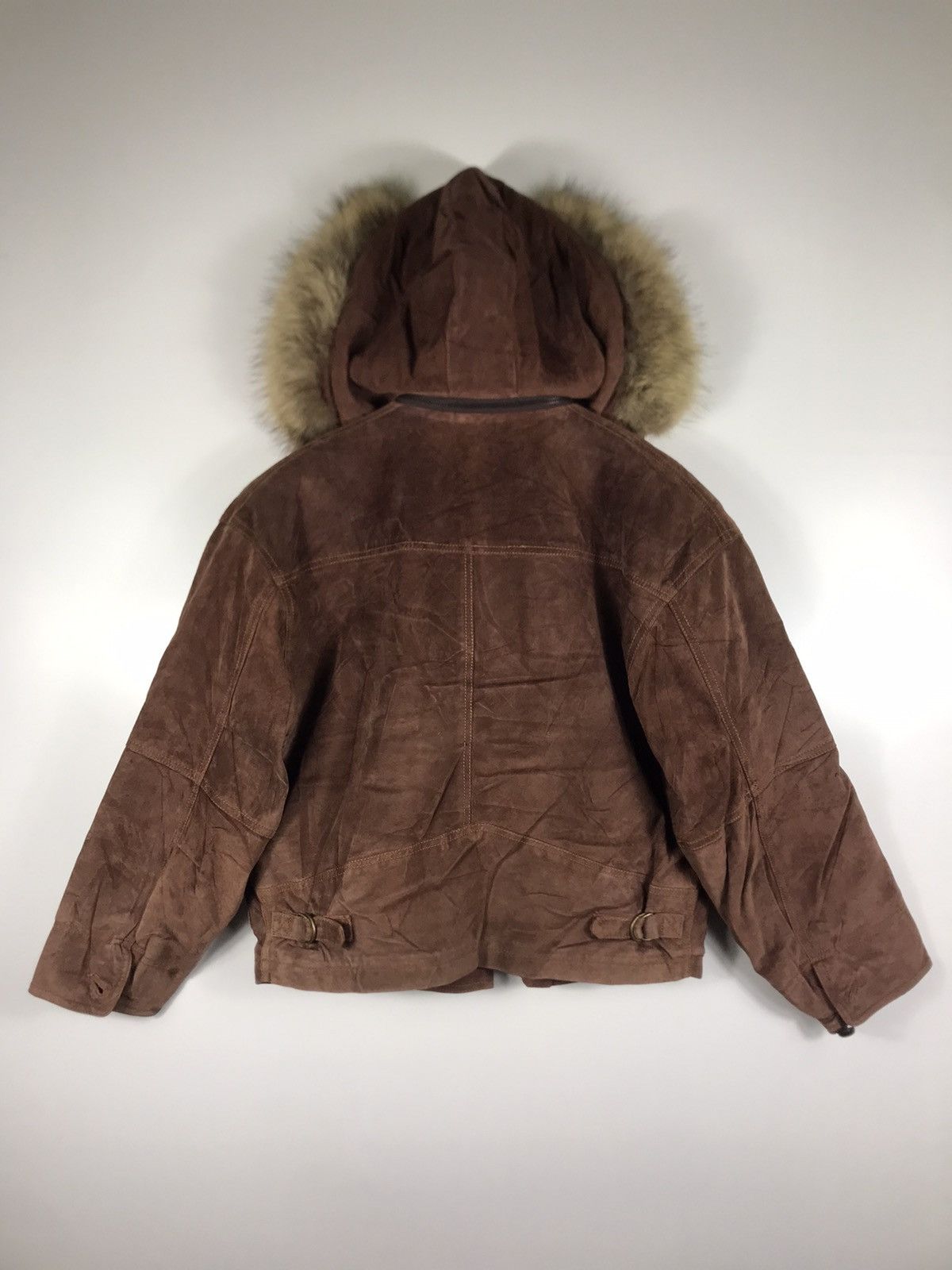 Genuine Leather ⚡️Vintage Art Able Development Hooded Faux Fur Leather Jacket Size US S / EU 44-46 / 1 - 14 Thumbnail