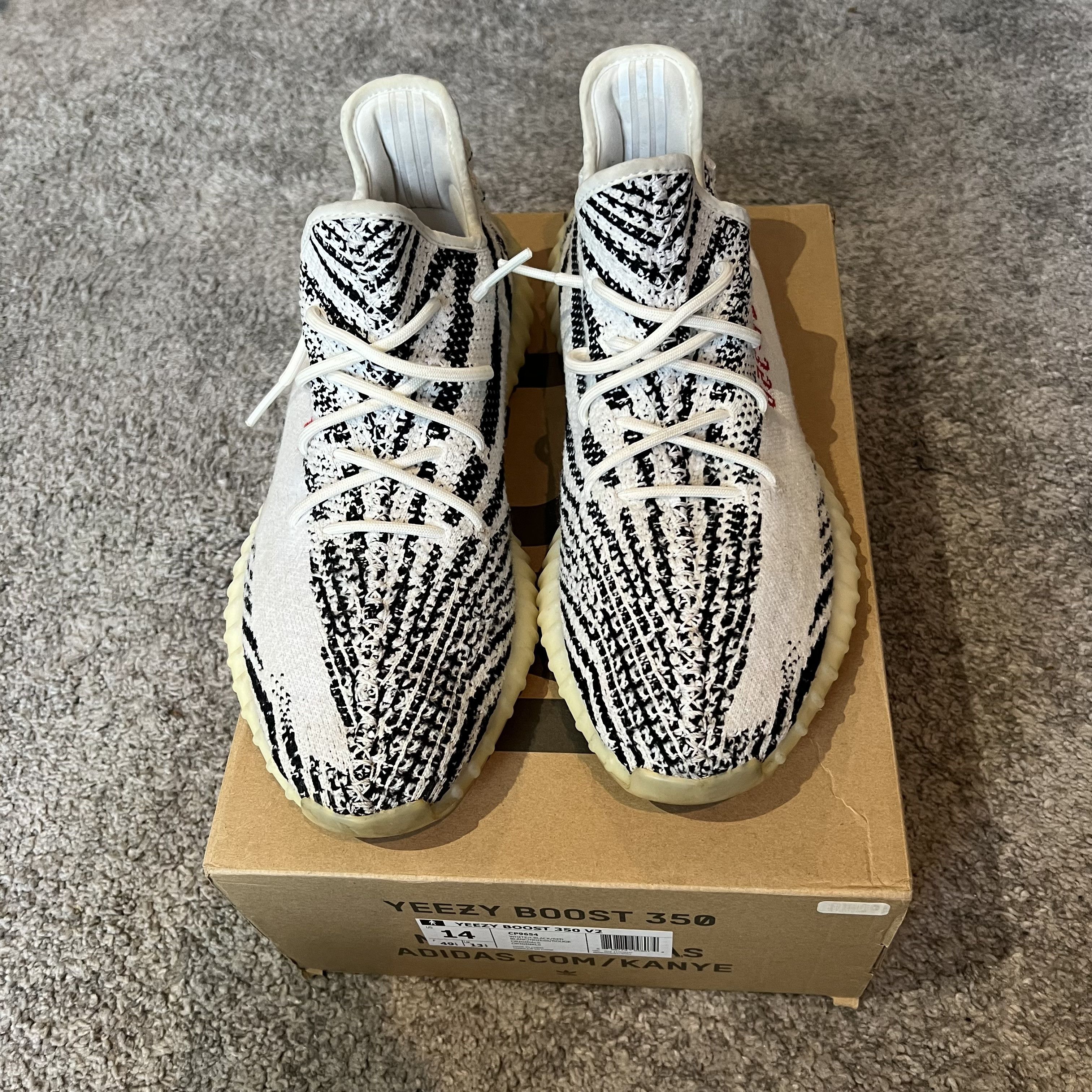 Adidas Yeezy Boost 350 V2 Zebra Size US 14 / EU 47 - 3 Thumbnail