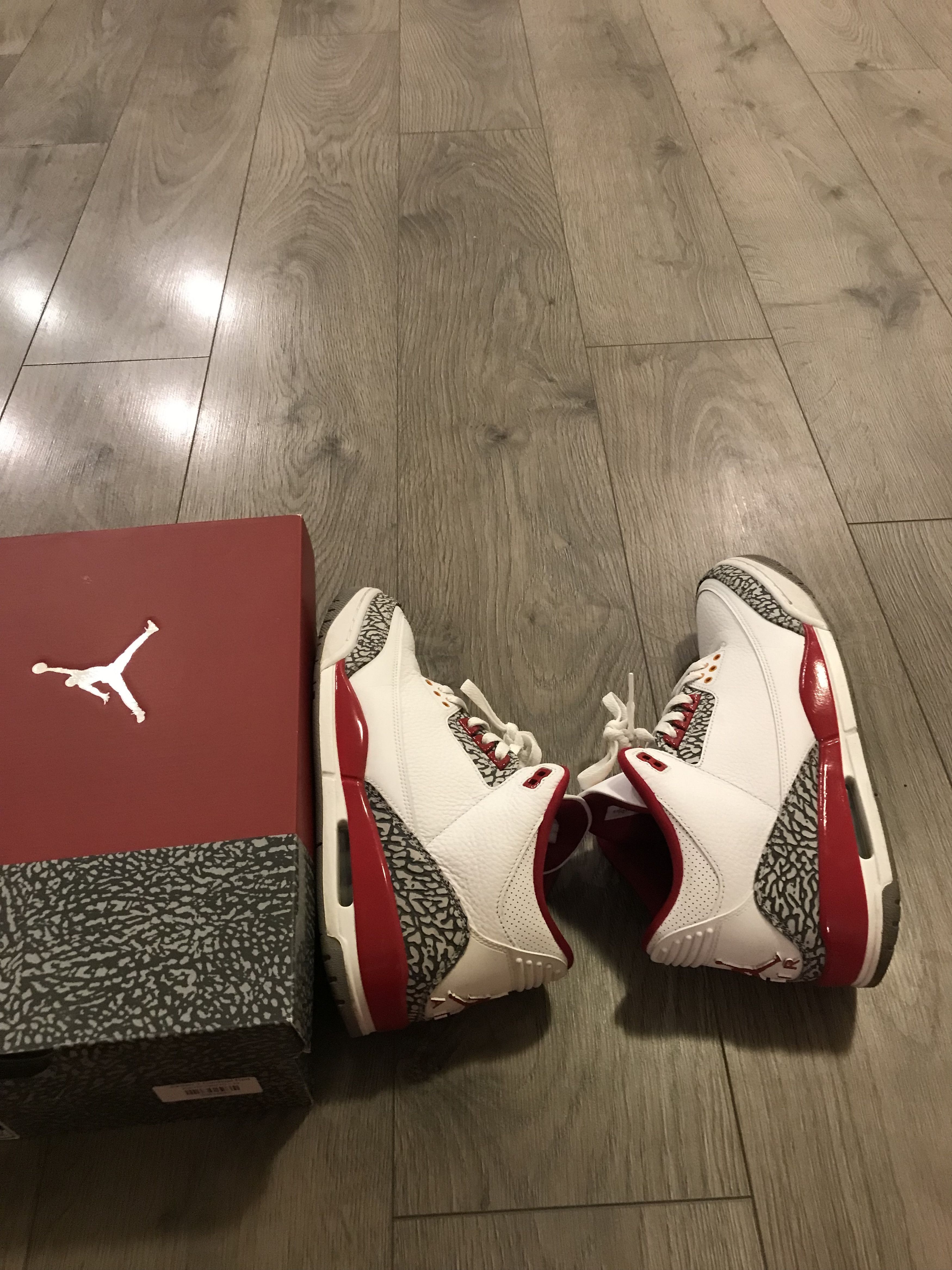 Jordan Brand Jordan 3 Retro Cardinal Red Size US 12 / EU 45 - 5 Thumbnail