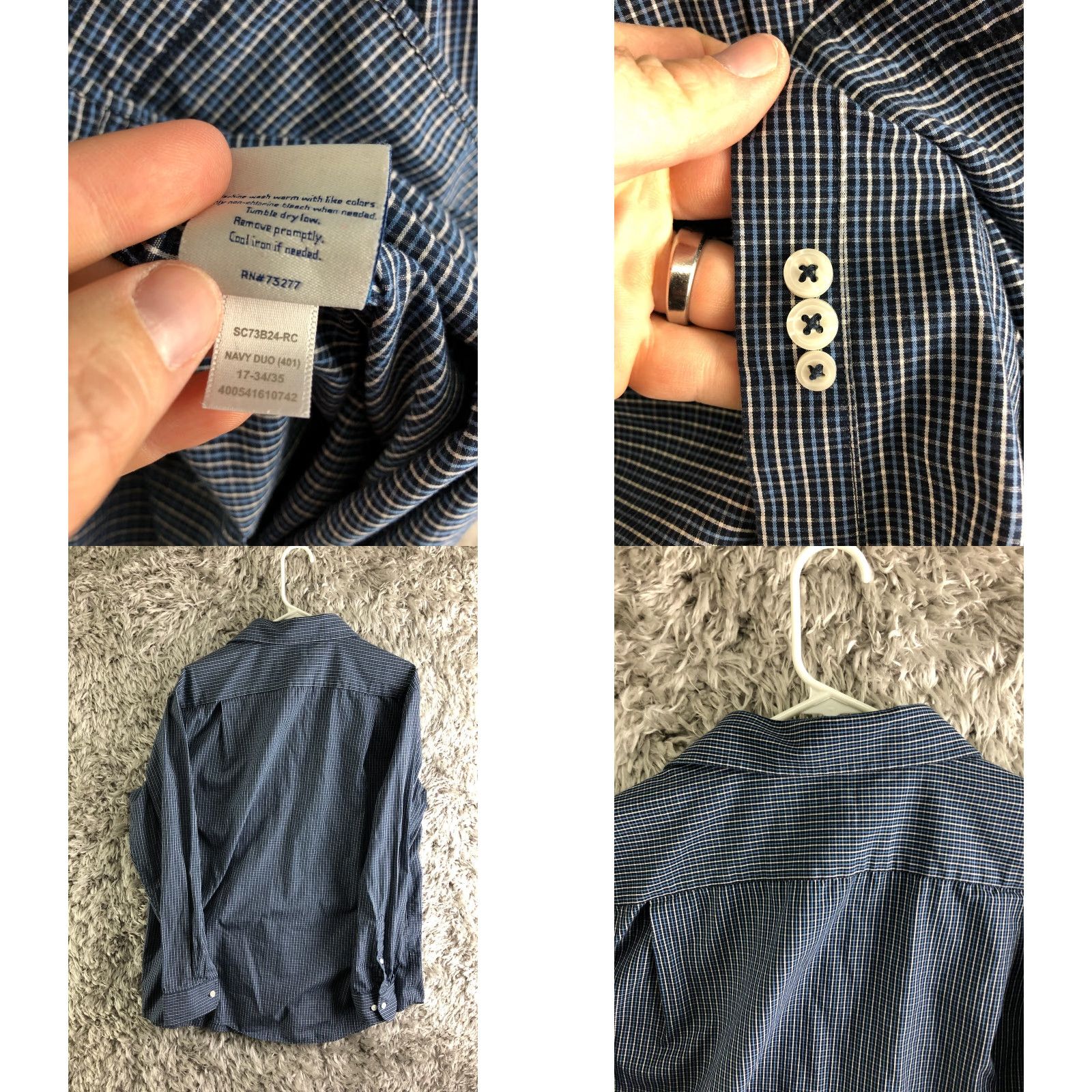 Croft & Barrow Croft & Barrow Shirt Mens Blue Long Sleeve Spread Collar Size 17 34/35 Regular Jacket? No, Shirt. Size US XL / EU 56 / 4 - 8 Thumbnail