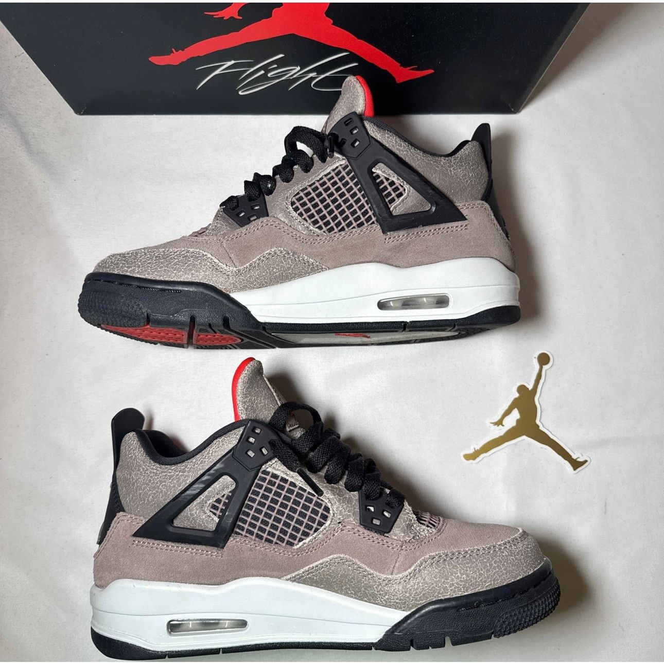 Jordan Brand × Nike Size 6 - Nike Air Jordan 4 Retro GS Taupe Haze Men's Shoes Size US 6 / EU 39 - 3 Thumbnail