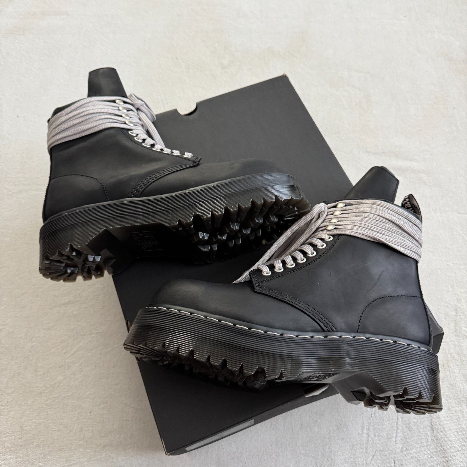 Rick Owens Dr Martens 1460 DRKSHDW Quad Sole Steel Toe Boot