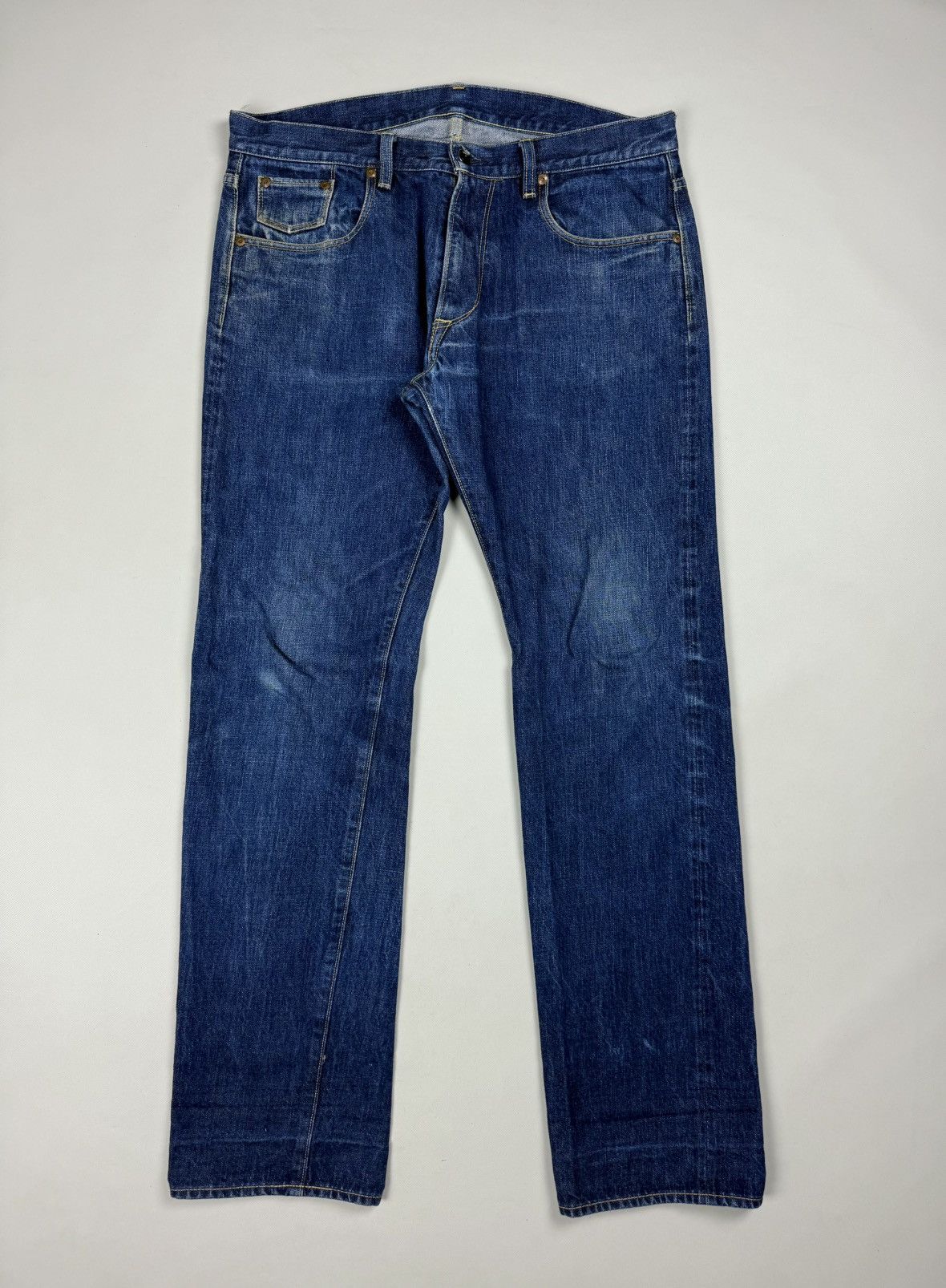 Japanese Brand Japanese Crafted Selvedge Denim Men’s Jeans Size 34 32 Size US 34 / EU 50 - 1 Thumbnail