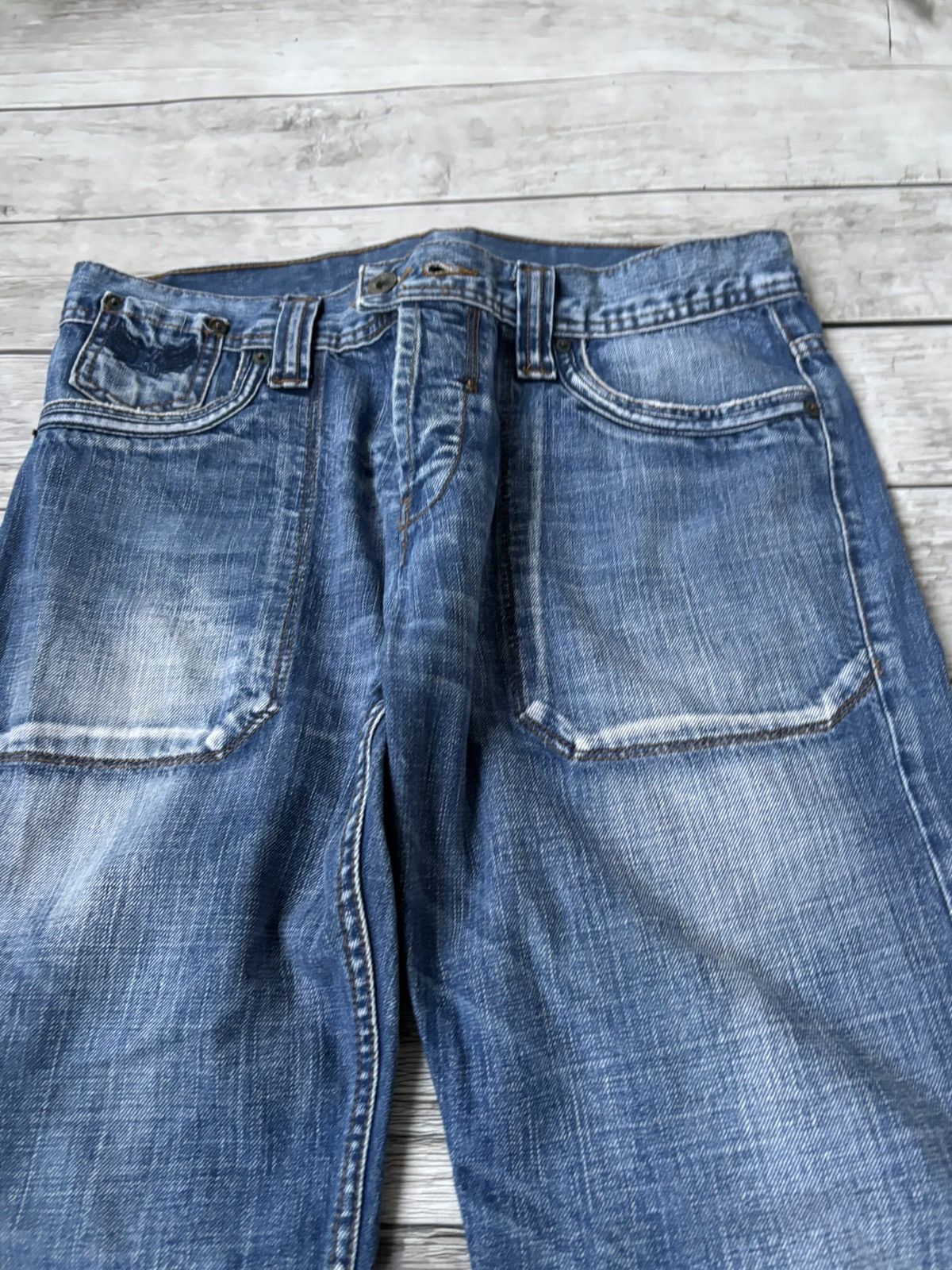 Hysteric Glamour × Japanese Brand Japanese Ed Hardy Style Distressed Big LogoWashed Jeans Size US 32 / EU 48 - 4 Thumbnail