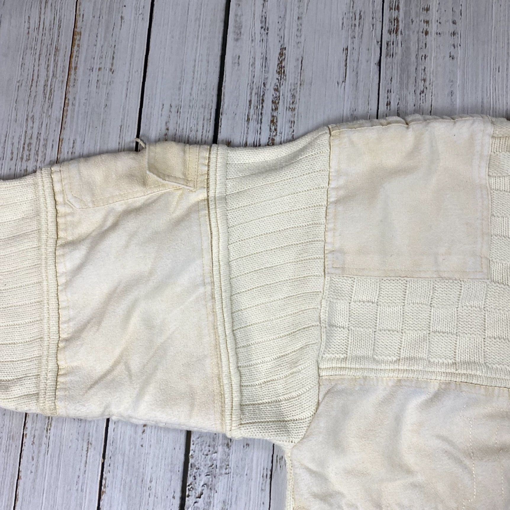 Alife VTG Y2K 90S PLATINUM LIFE BIGGIE FOX BIGGIE SWEATER IVORY CHECKERED RAPPER KNIT PULLOVER MEN XL BARE FOX BIGGIE IVORY CHECKERED 90s HIP HOP Size US XL / EU 56 / 4 - 5 Thumbnail