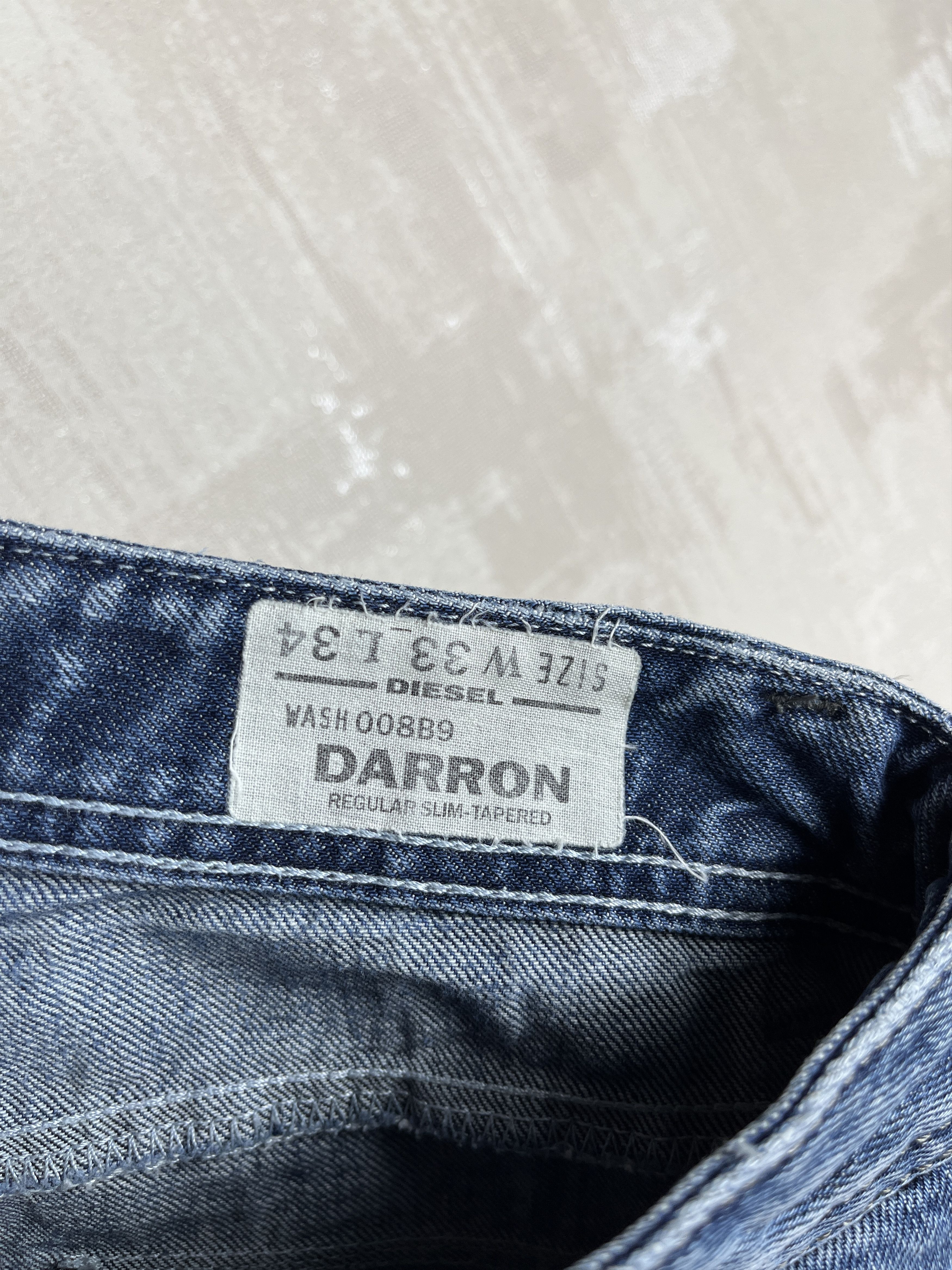 Diesel Diesel Darron Regular Slim Tapered Denim Jeans Button Fly Size US 33 - 13 Thumbnail