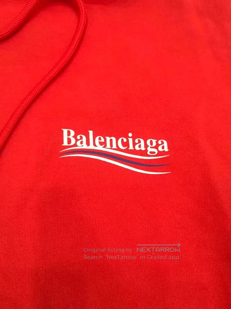 Balenciaga Balenciaga Cola Wave Pattern Hooded Long Sleeve Sweatshirt Size US L / EU 52-54 / 3 - 4 Thumbnail