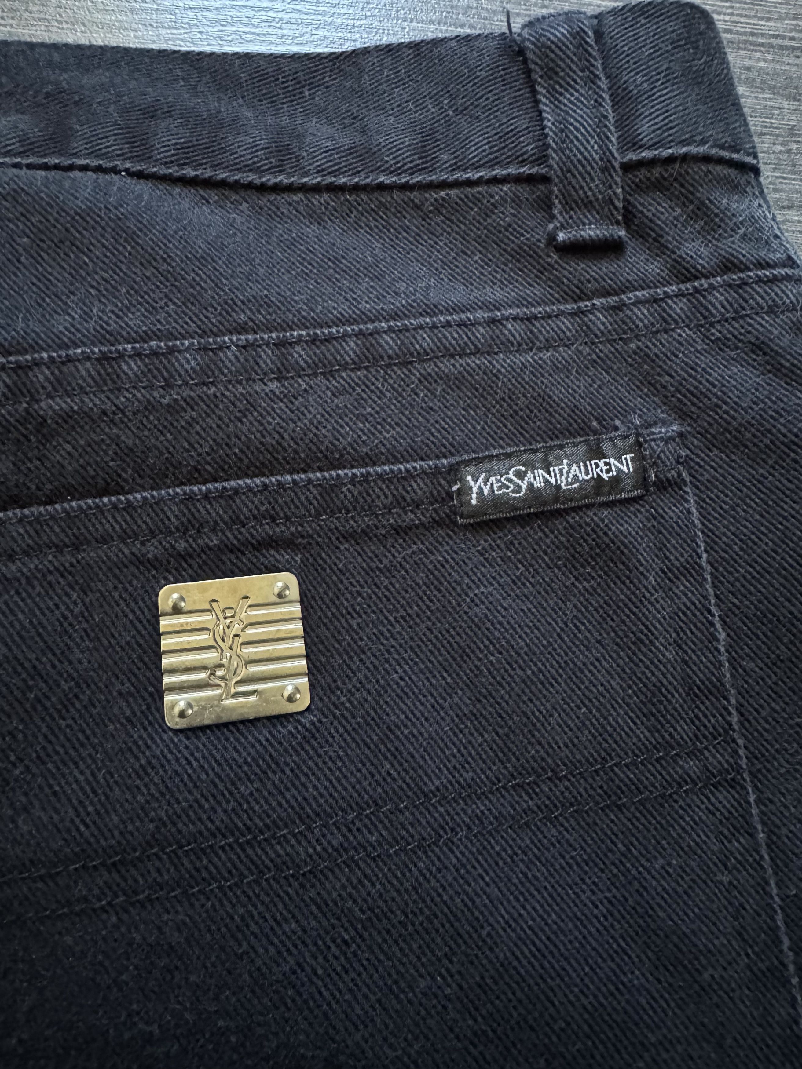 Vintage YSL Jeans Yves Saint Laurent Pants Washed Black