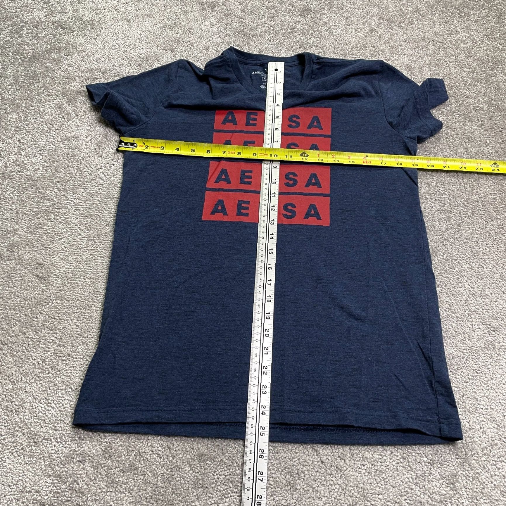 American Eagle Outfitters American Eagle Flex Graphic T-Shirt Men Small Blue Crew Neck Short Sleeve Casual Mens Size US S / EU 44-46 / 1 - 7 Thumbnail