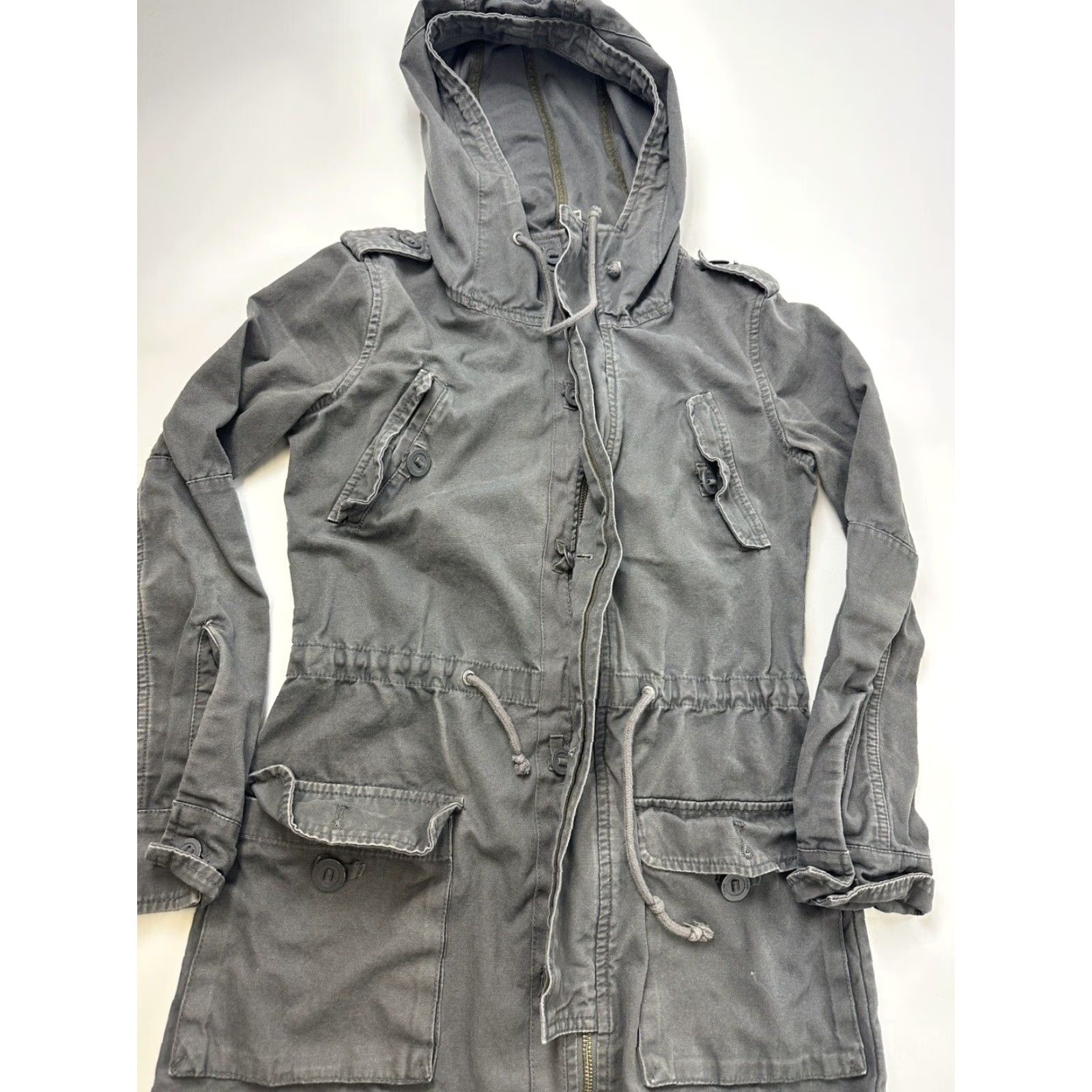 Aritzia Aritzia Women's Gray Mid-Length Utility Jacket XS Size XS / US 0-2 / IT 36-38 - 3 Thumbnail
