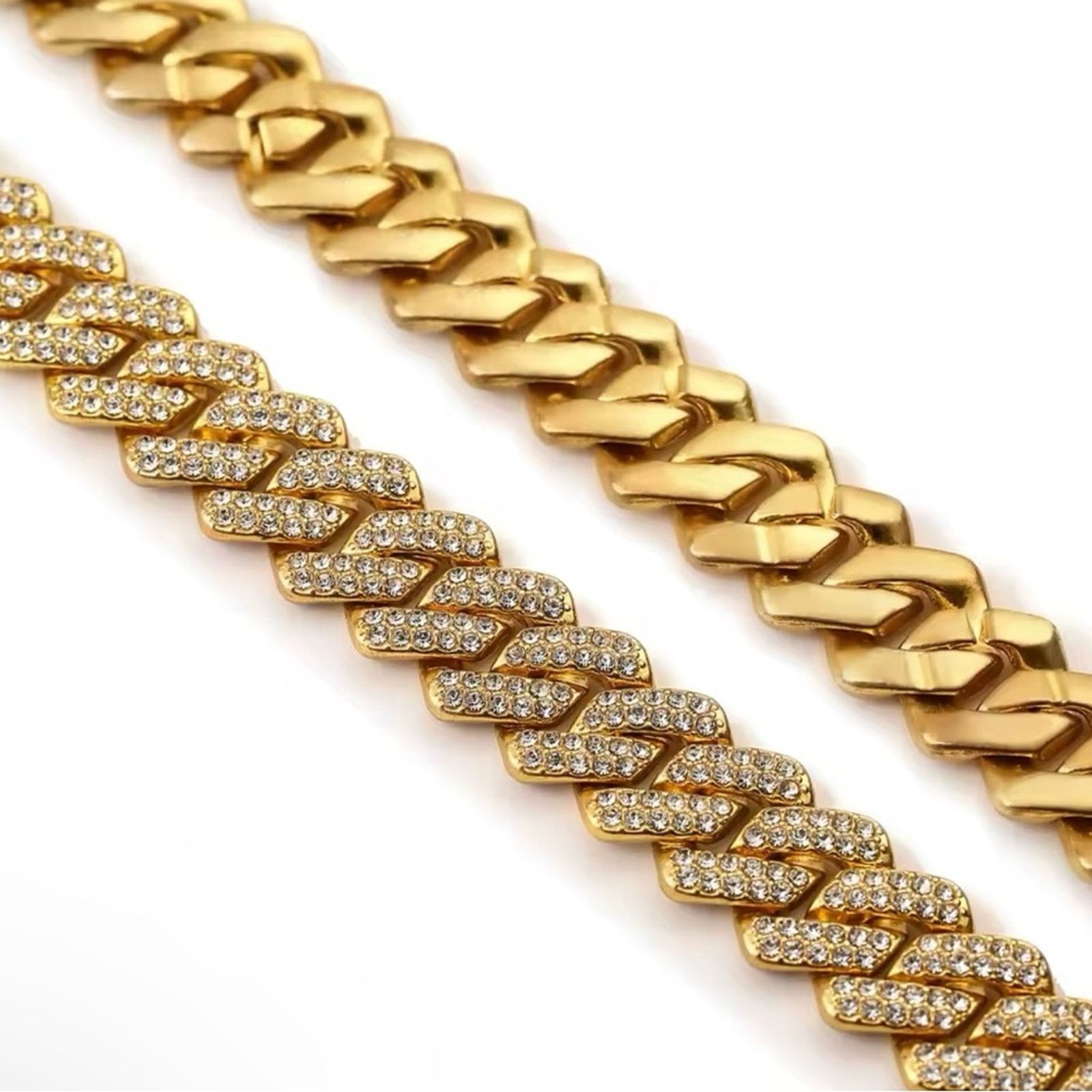 Other Cuban Link Chain For Women Iced Out Necklace 24” Size ONE SIZE - 2 Thumbnail