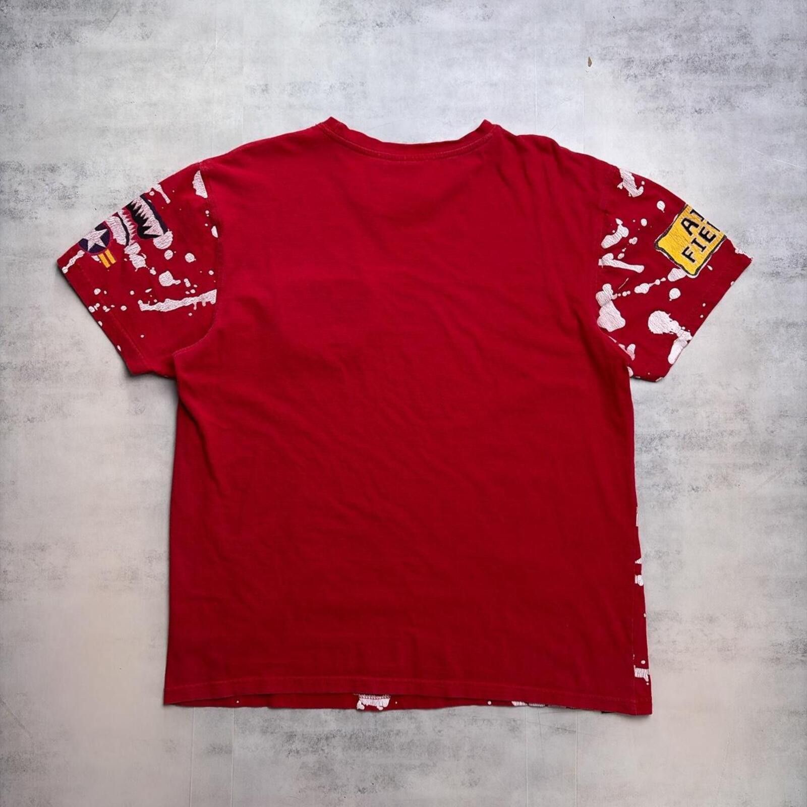 Akademiks Y2K Red Akademiks Grunge AOP Skater Gothic T-Shirt Size US L / EU 52-54 / 3 - 7 Thumbnail