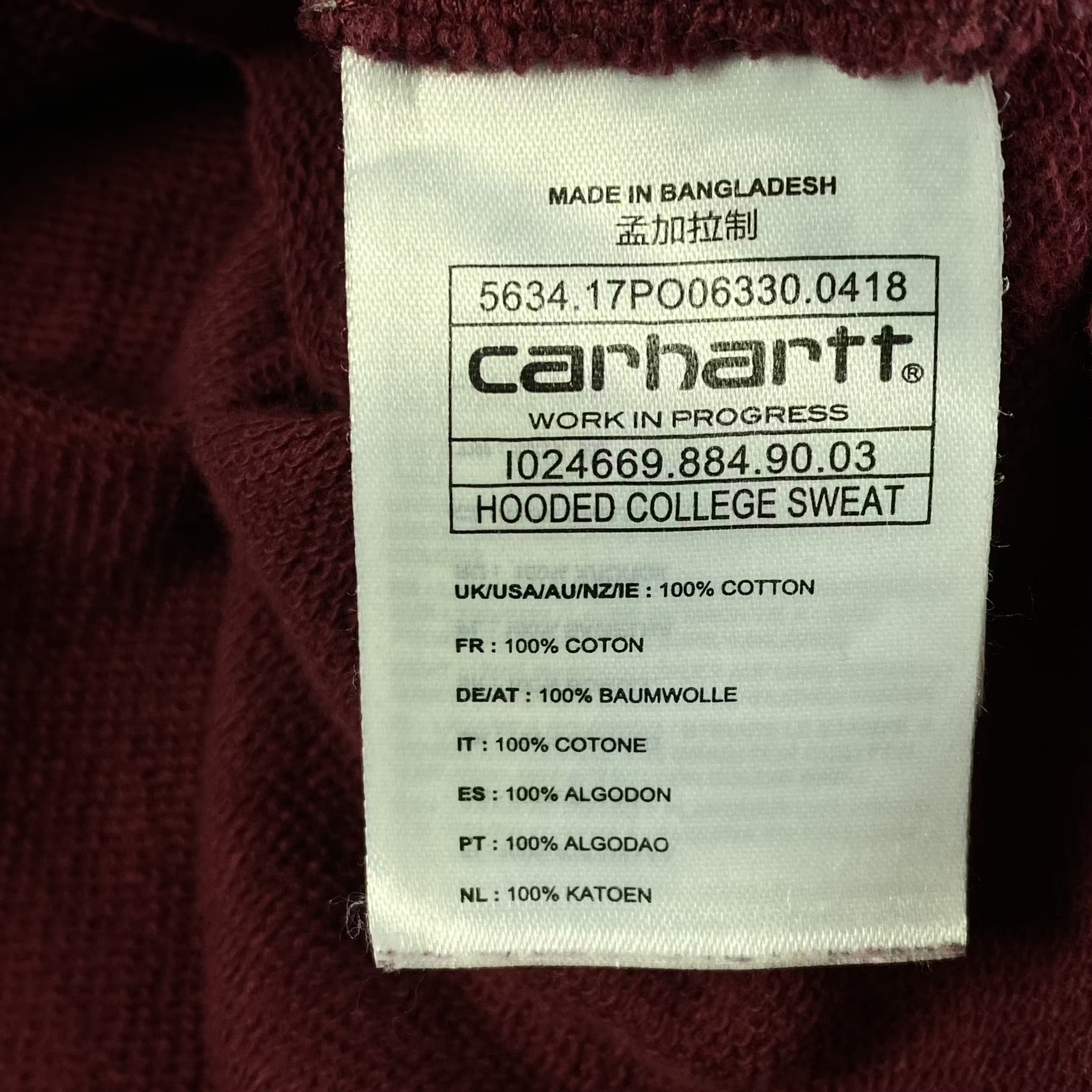 Carhartt × Carhartt Wip Mens Hoodies Carhartt Size S Size US S / EU 44-46 / 1 - 7 Thumbnail