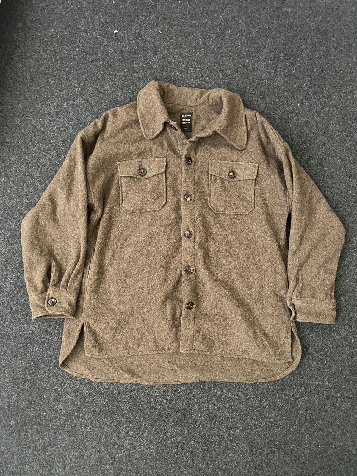 Vintage Vintage Rag Machine Brown Long Sleeve Jacket - Size L Size US L / EU 52-54 / 3 - 1 Thumbnail
