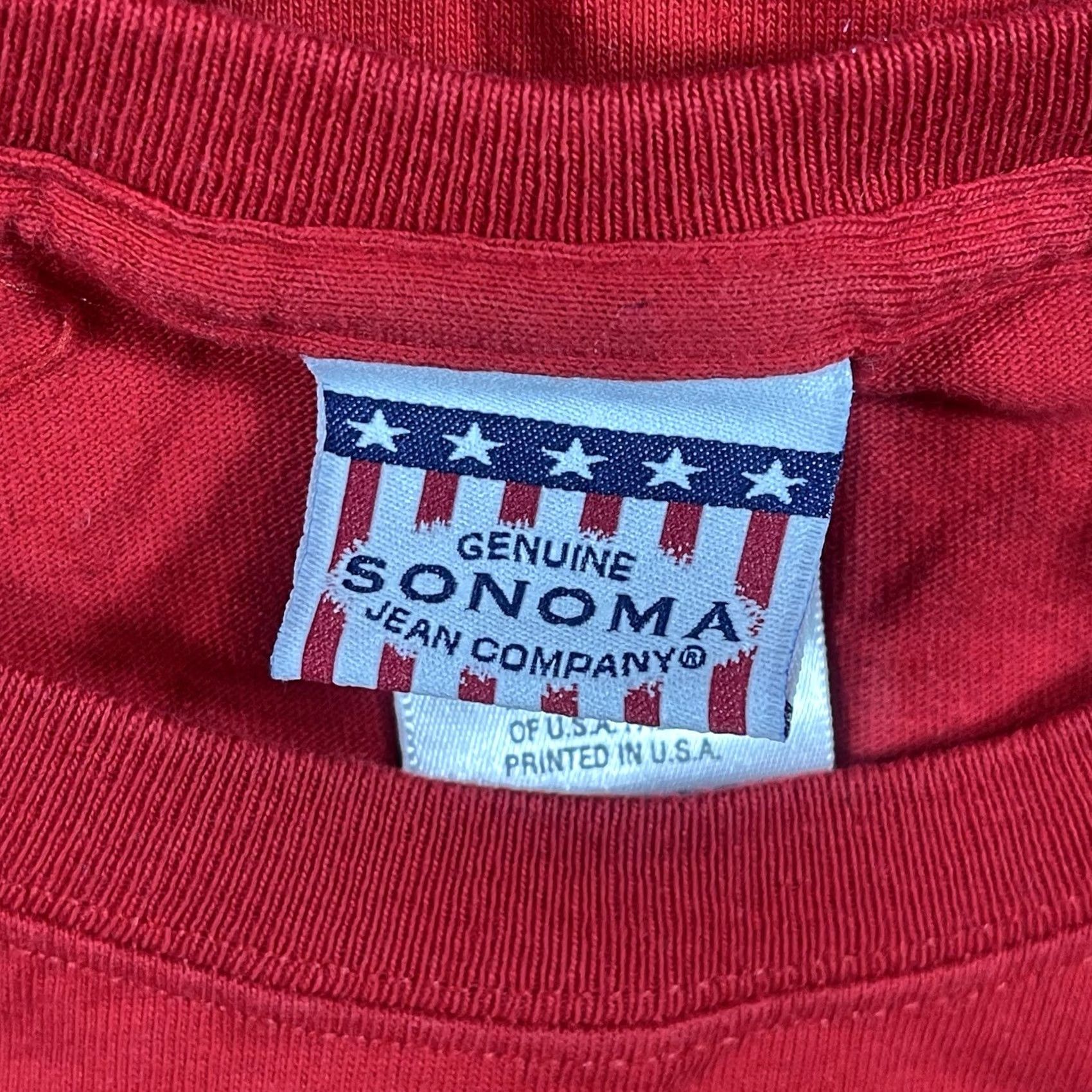Vintage Sonoma T-Shirt Adult L Large Red 100% Cotton Crew Neck Short Sleeve Nike? Size US L / EU 52-54 / 3 - 7 Thumbnail