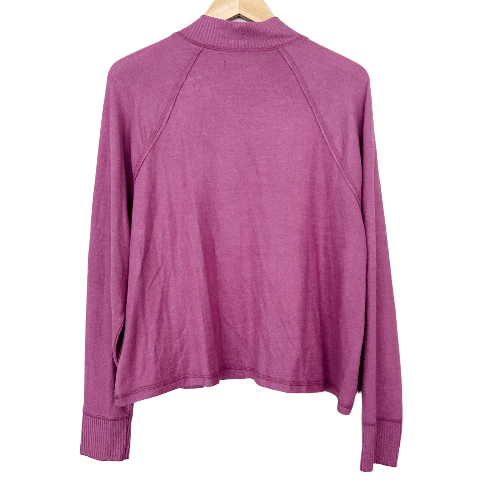 Abercrombie & Fitch Abercrombie & Fitch Pink Mock Neck Long Sleeve Shirt Sz L Size L / US 10 / IT 46 - 4 Thumbnail