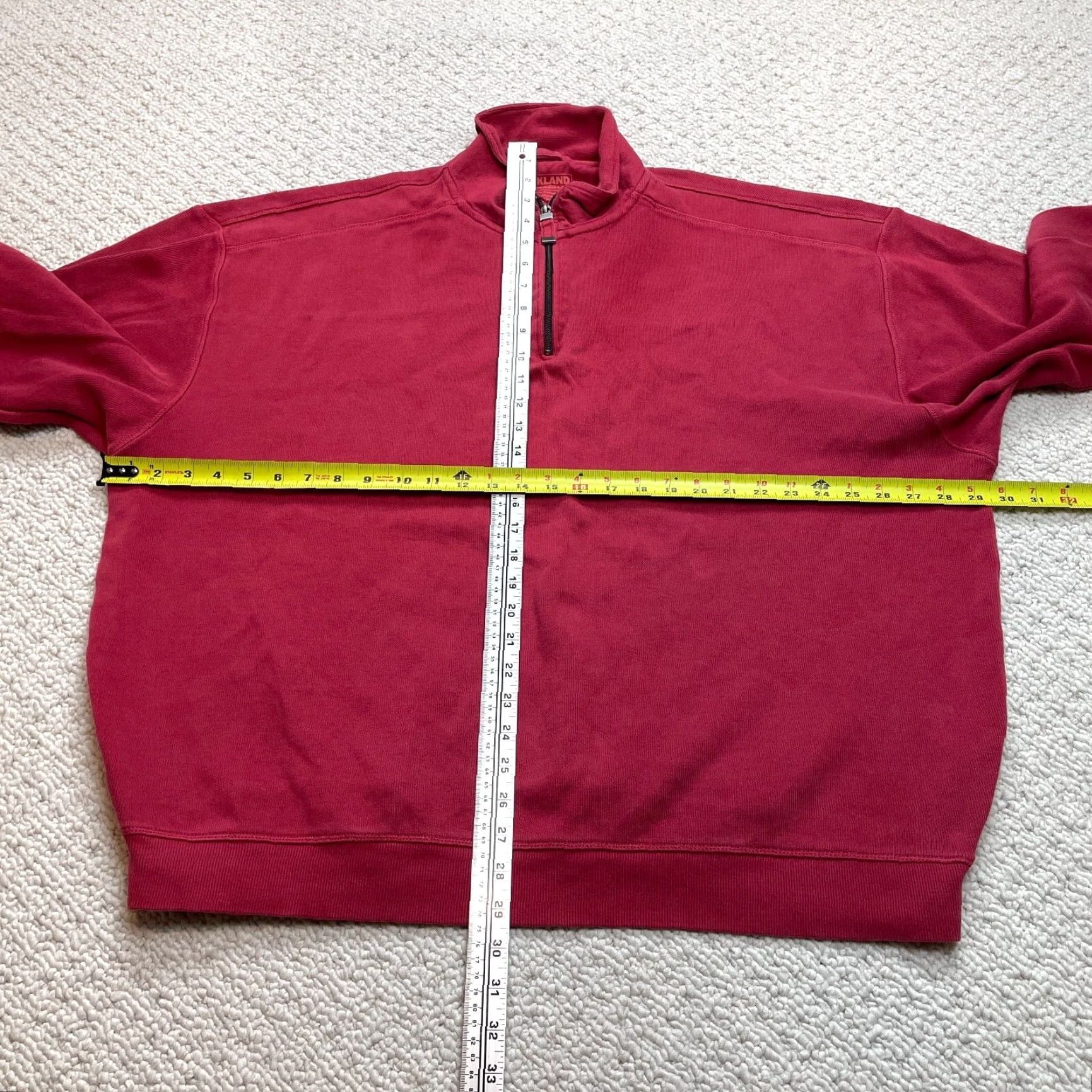 Vintage Kirkland Signature Jacket Mens 2XL Red 1/4 Zip Pullover Solid Windbreaker Jacket 2XL Men Red Mens Size US XXL / EU 58 / 5 - 2 Thumbnail