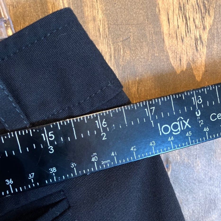 Loft VINTAGE LOFT Ann Taylor LOFT Womens Pants Black Mid Rise Wide-Leg Stretch 10P Size 24" / US 00 / IT 34 - 7 Thumbnail