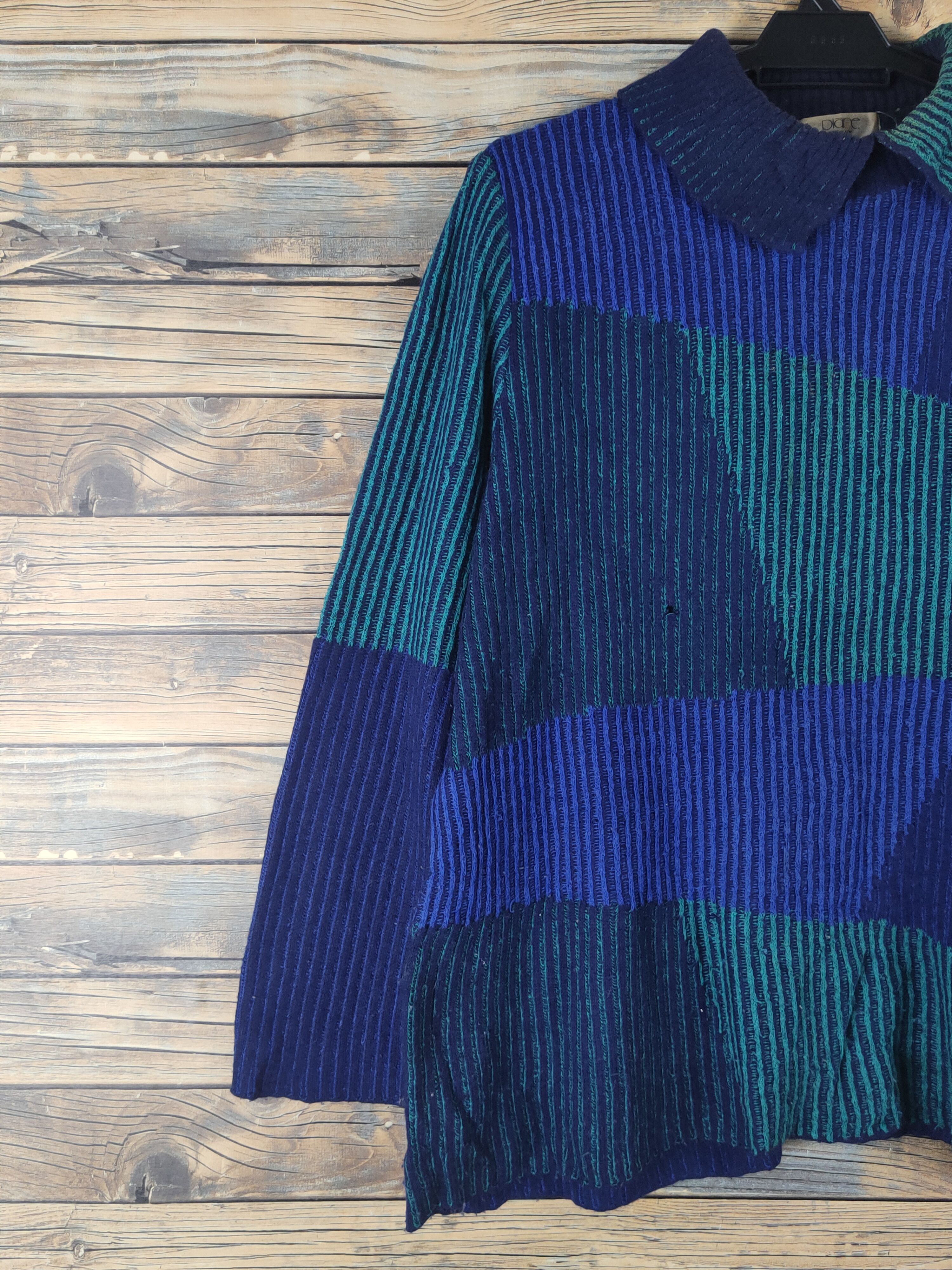 Homespun Knitwear Piare-Micalady Blue Green Knitwear Sweatshirts #W1529 Size M / US 6-8 / IT 42-44 - 4 Thumbnail