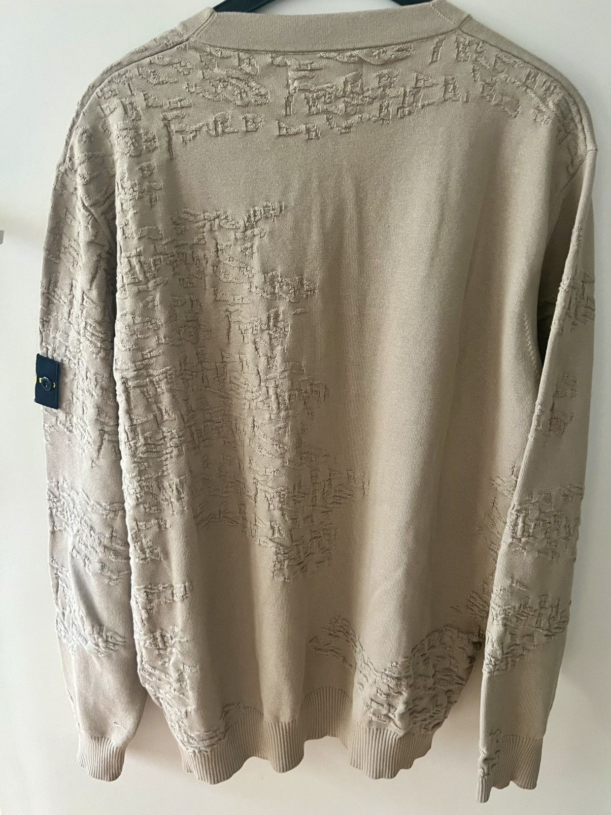 Stone Island Stone Island Beige Textured Knit Cotton Sweater Men Sz- XL Size US XL / EU 56 / 4 - 10 Thumbnail
