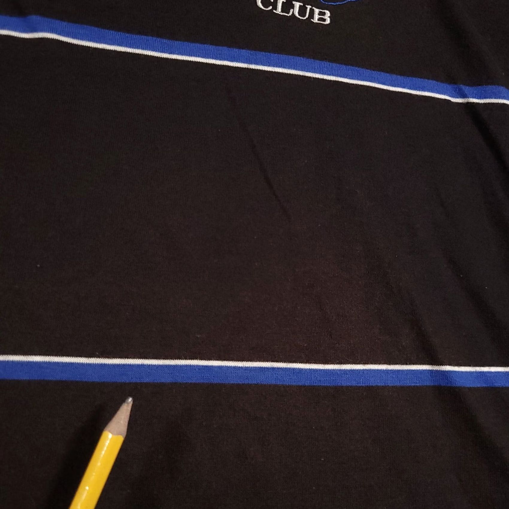 Izod VINTAGE Izod Club Polo Shirt Mens XL Black Blue Striped Pocket Golf Casual 90s Vintage Size US XL / EU 56 / 4 - 6 Thumbnail