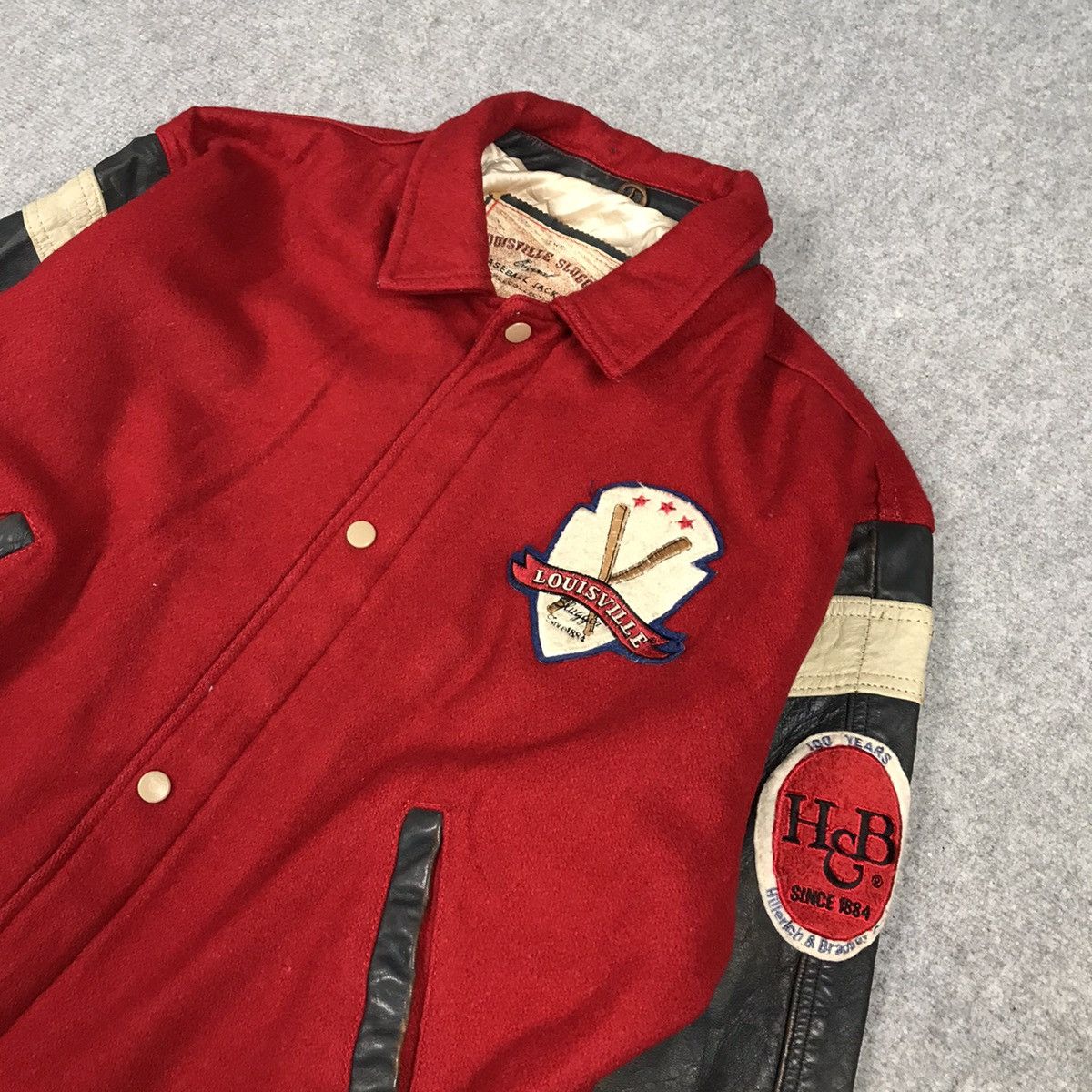 Vintage OG LOUISVILLE SLUGGER BASEBALL VARSITY JACKET Size US L / EU 52-54 / 3 - 3 Thumbnail