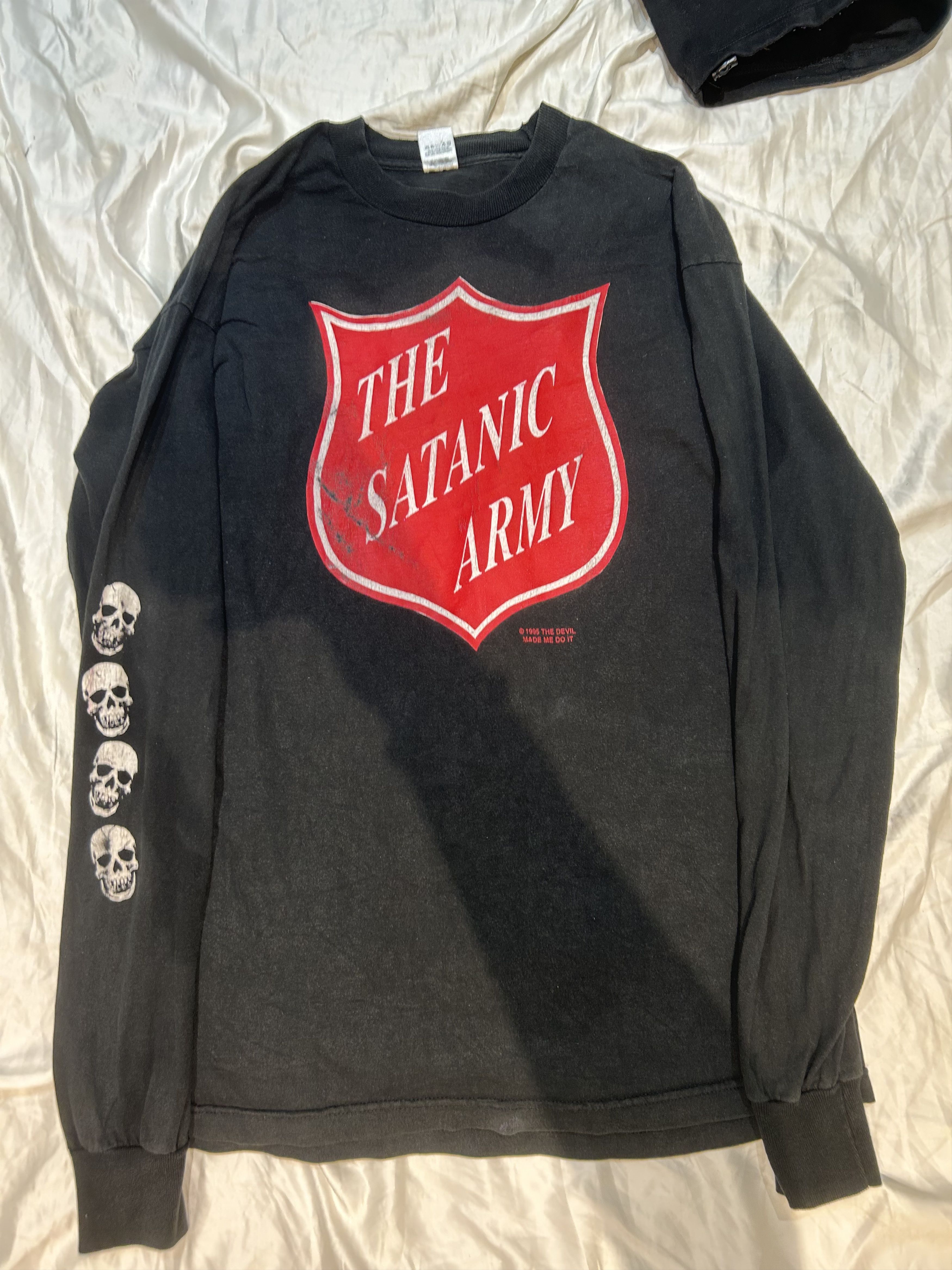 Vintage The rarest Marilyn Manson vintage shirt satanic army Size US XL / EU 56 / 4 - 1 Thumbnail