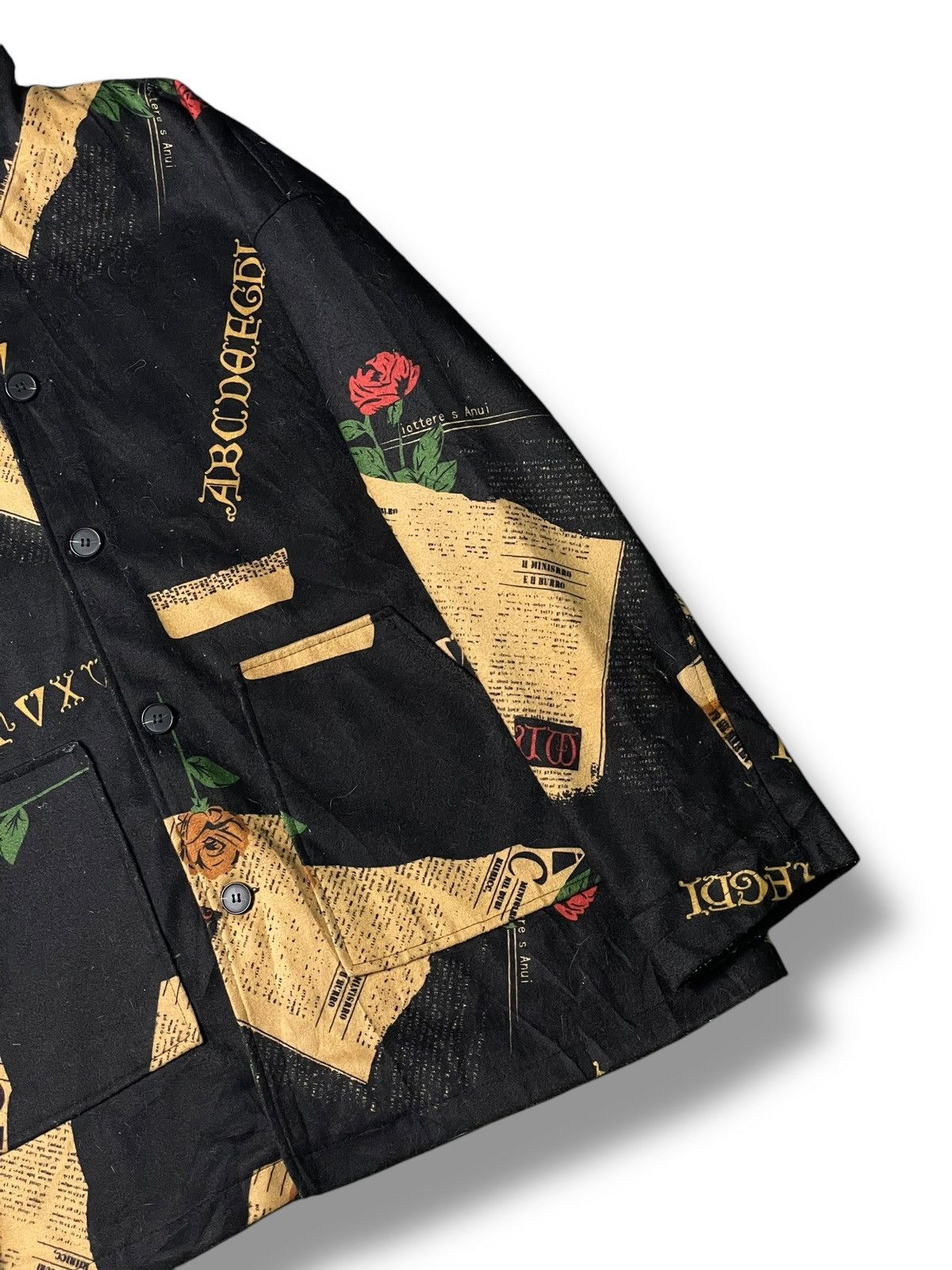 Japanese Brand × Vintage Japanese Brand Newspaper Graphic Hooded Jacket (107) Size US XXL / EU 58 / 5 - 3 Thumbnail