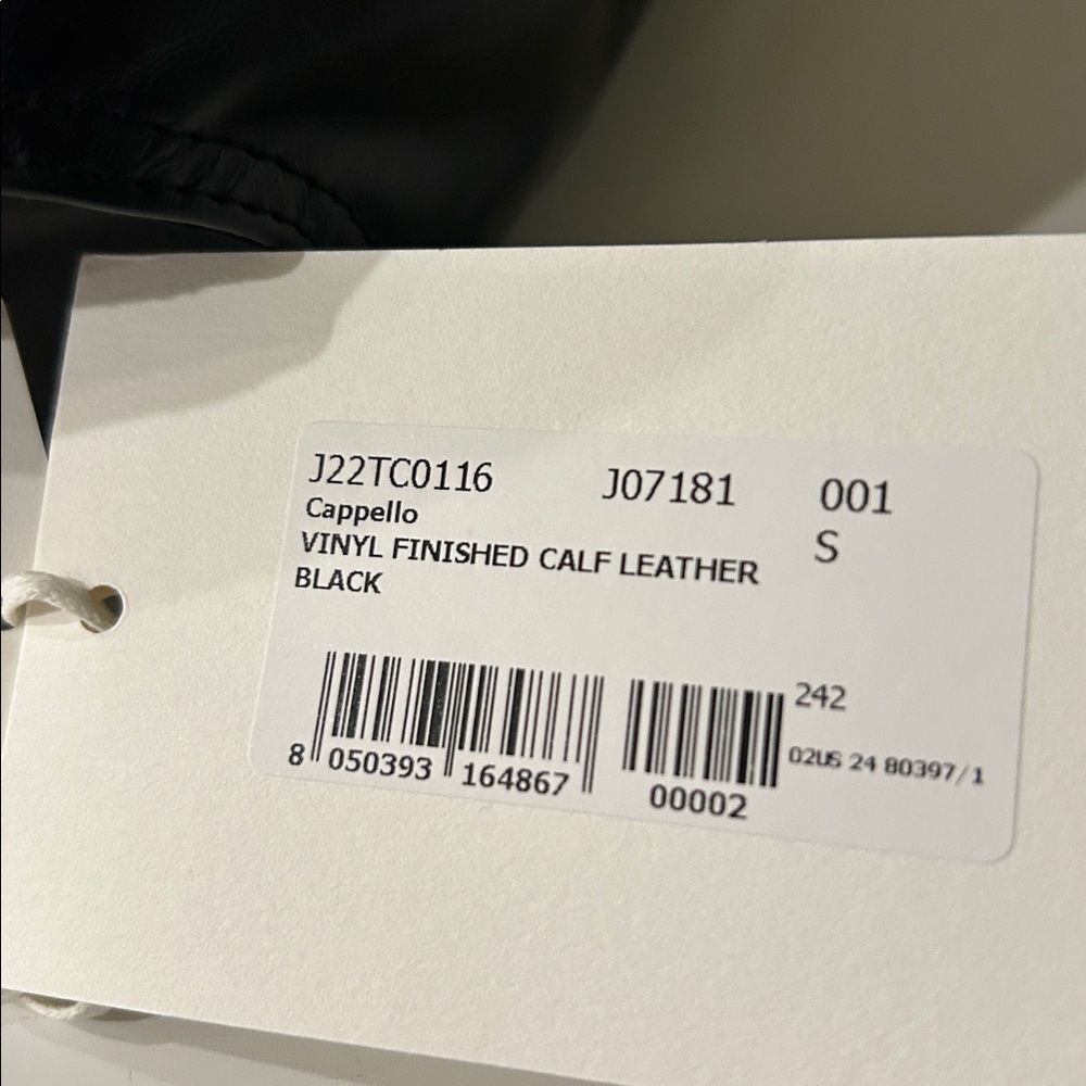 Jil Sander Jil Sander men’s Black Calfskin Cap, Black, Size Small, NWT Size ONE SIZE - 9 Thumbnail