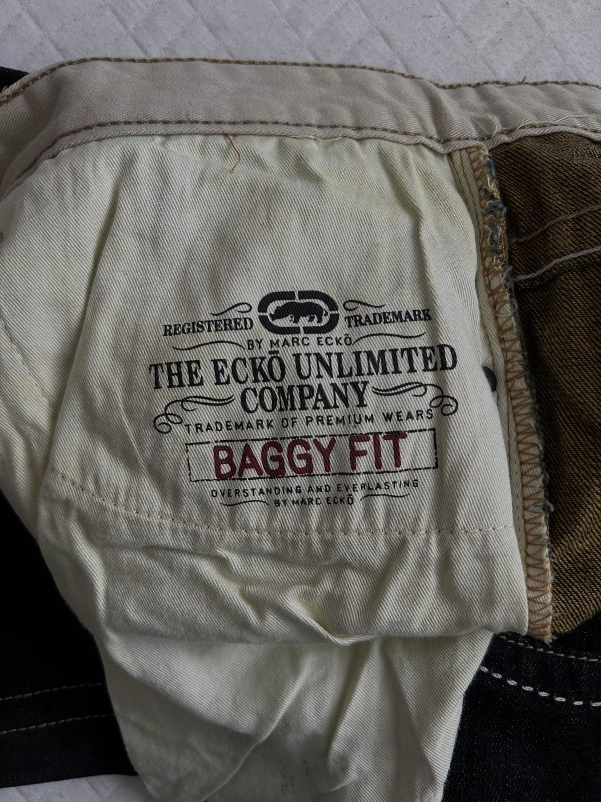 Ecko Unltd. × Marc Ecko × Vintage Ecko Unltd Letter Embroidered Dark Brown Pants Size US 38 / EU 54 - 15 Thumbnail