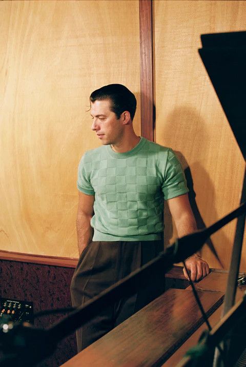 Scott Fraser Collection 💚 Scott Fraser Collection Jade Checker Chet Baker Knit NEW Size US L / EU 52-54 / 3 - 3 Thumbnail