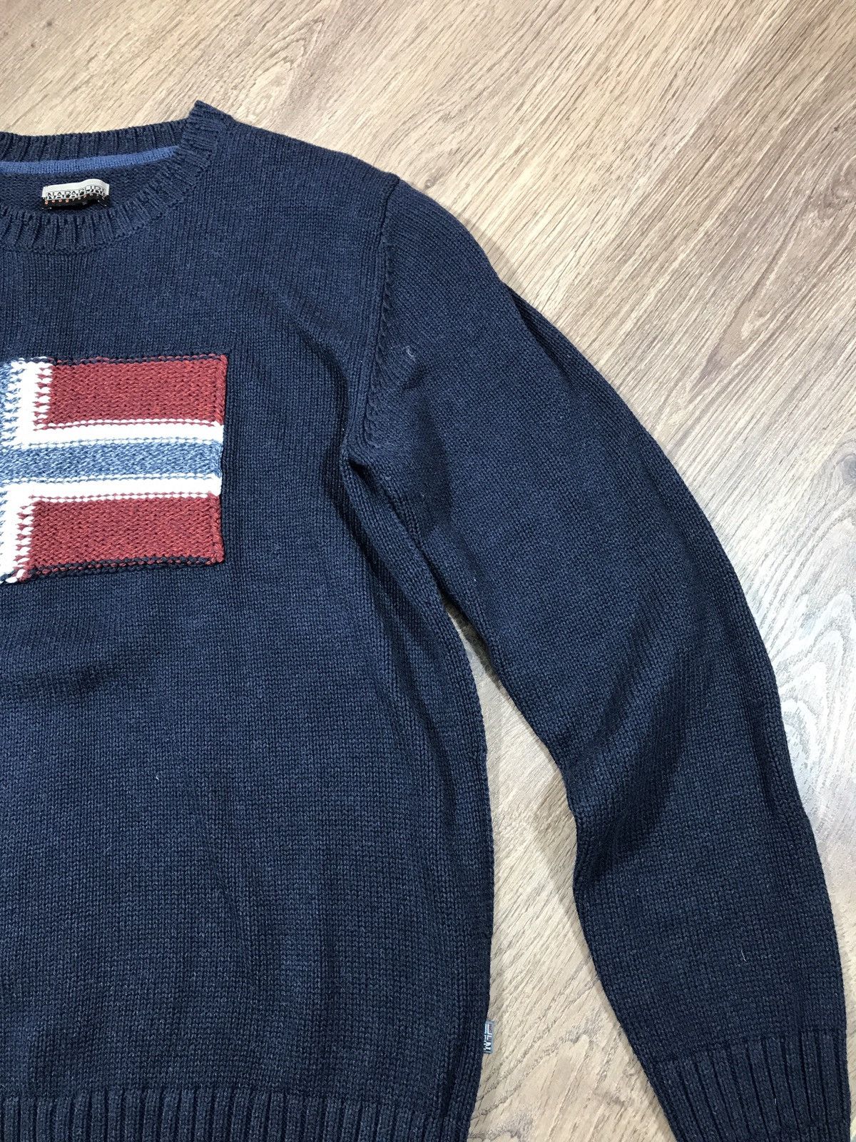 Napapijri Vintage Napapijri Knit Sweater Flag Big Logo Size US L / EU 52-54 / 3 - 4 Thumbnail