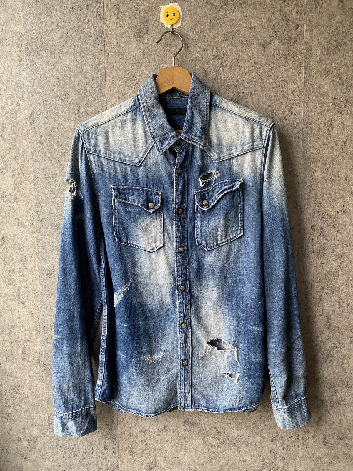If Six Was Nine Fuga Japan Distressed Button Up Jeans Shirt Size US M / EU 48-50 / 2 - 3 Thumbnail