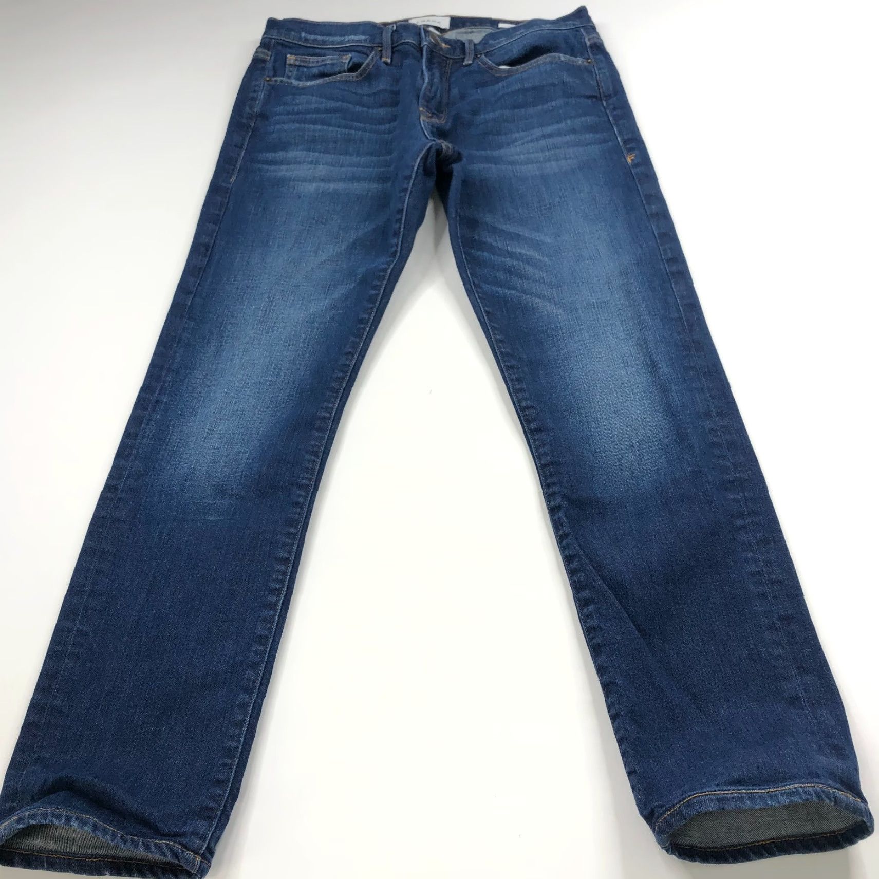 Frame FRAME L'Homme Slim Jeans Blue Denim Men’s 31 Slim Straight 5-Pocket Stretch Mid Rise Inseam 32in Regular Size XS-XL? Size US 31 - 3 Thumbnail