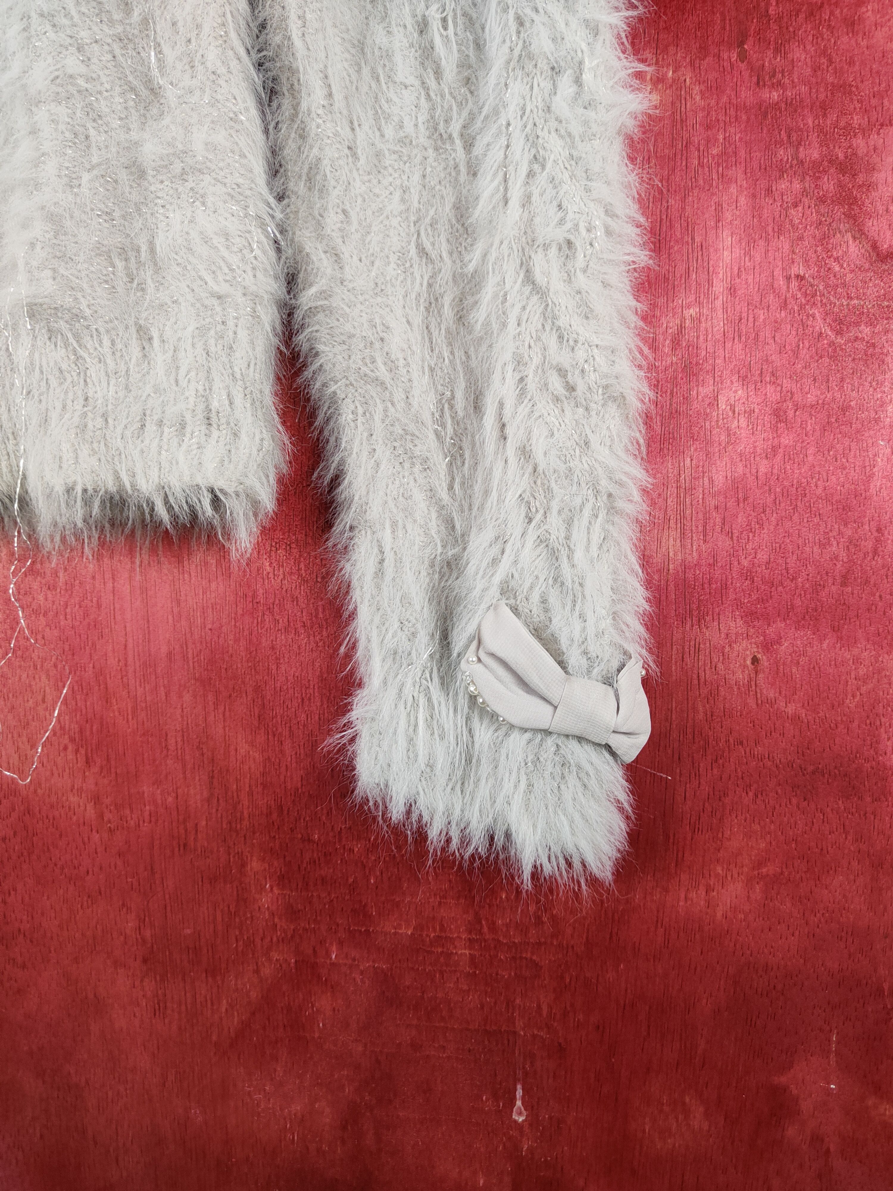 Japanese Brand × Vintage Vintage Persodea Light Gray Fur Mohair Knitwear Size S / US 4 / IT 40 - 7 Thumbnail