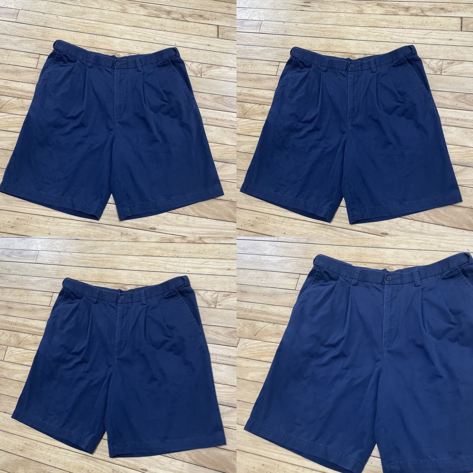 Vintage VINTAGE Puritan Pleated Chino Shorts Men 36 Navy Blue 90s Preppy Y2k Adjustable Lisn Linen Cotton Short w Pockets Boys Size US 36 / EU 52 - 10 Thumbnail