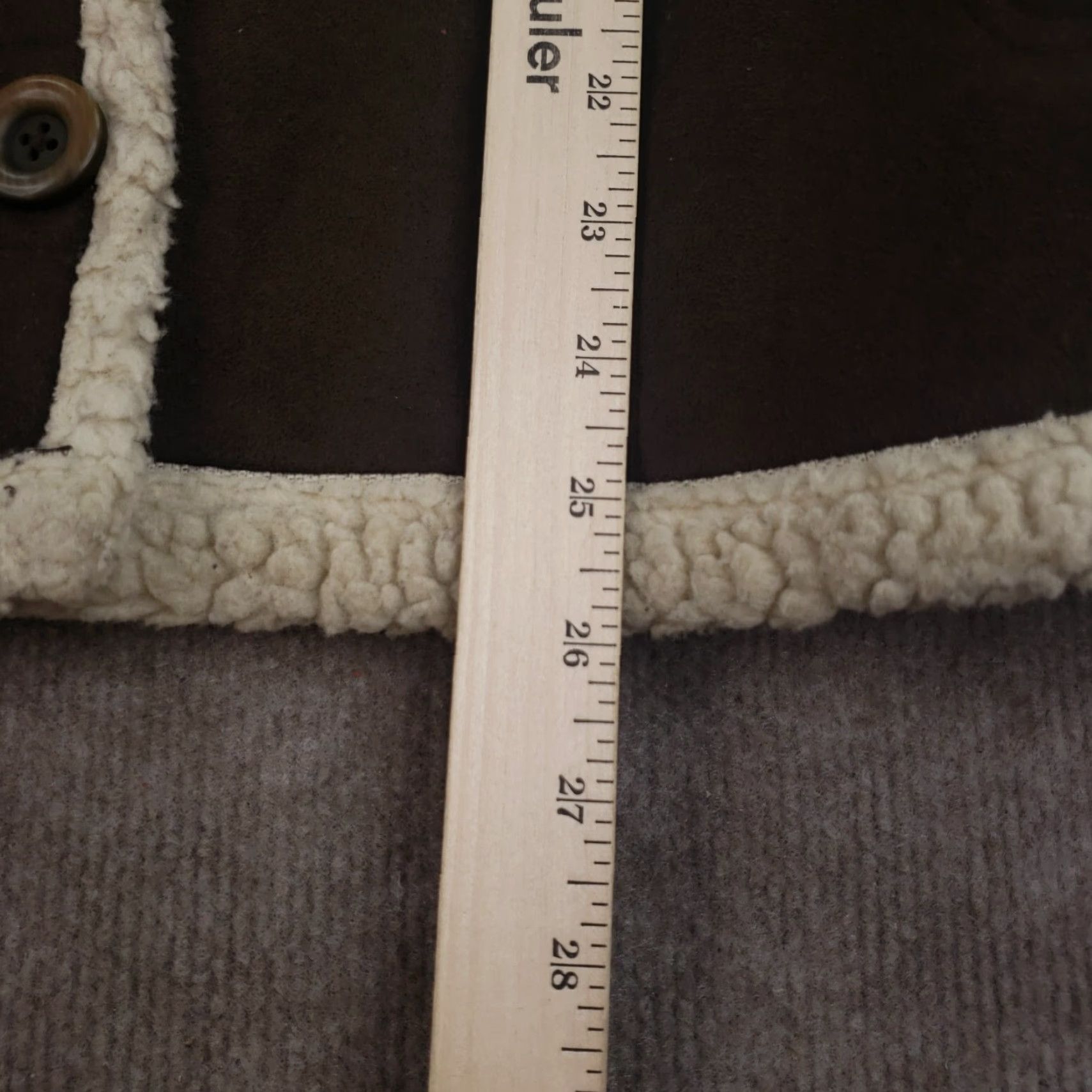 Vintage LL Bean Womens Coat Brown Faux Fur Pockets Fleece Lined Size XS / US 0-2 / IT 36-38 - 4 Thumbnail