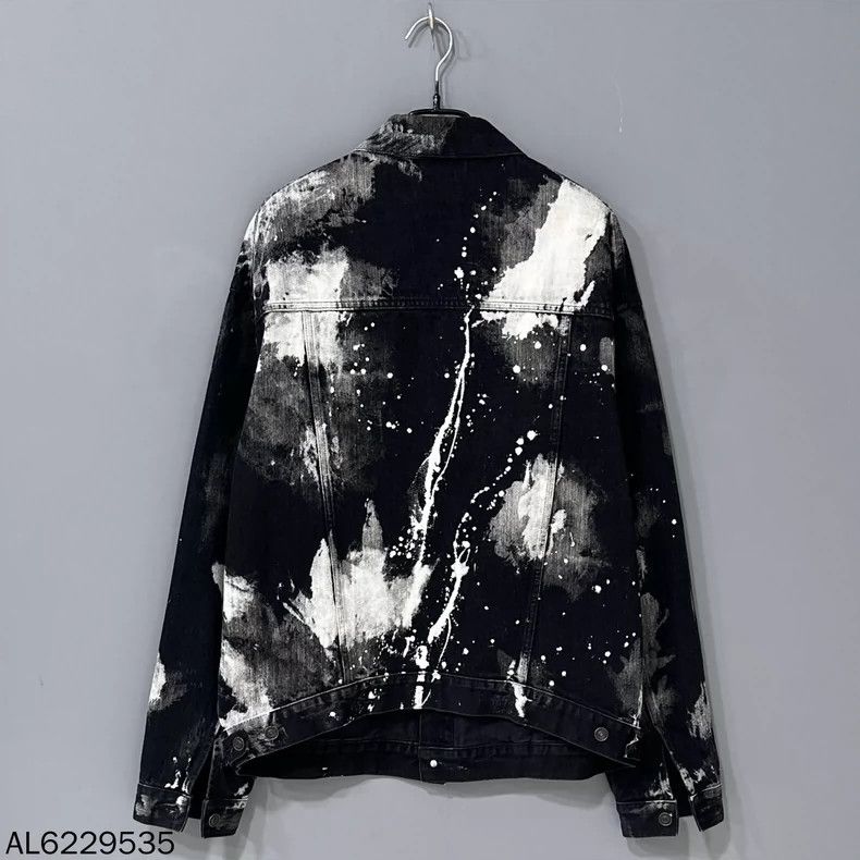 Balenciaga Balenciaga Ink-splashing denim jacket 2502-Nextarrow Size US M / EU 48-50 / 2 - 3 Thumbnail