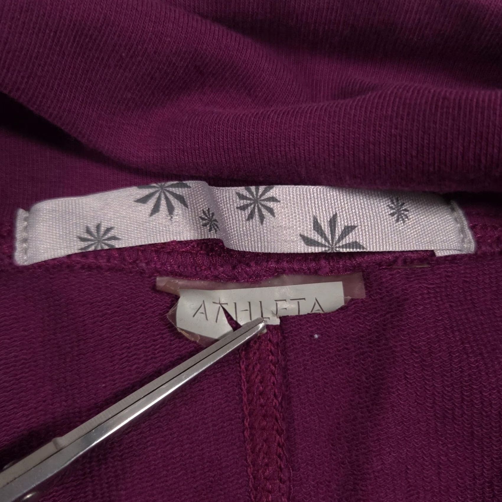 Athleta Athleta Jacket Womens Medium Purple Funnel Neck Full Zip Peplum Hem Jersey Knit Size M / US 6-8 / IT 42-44 - 6 Thumbnail