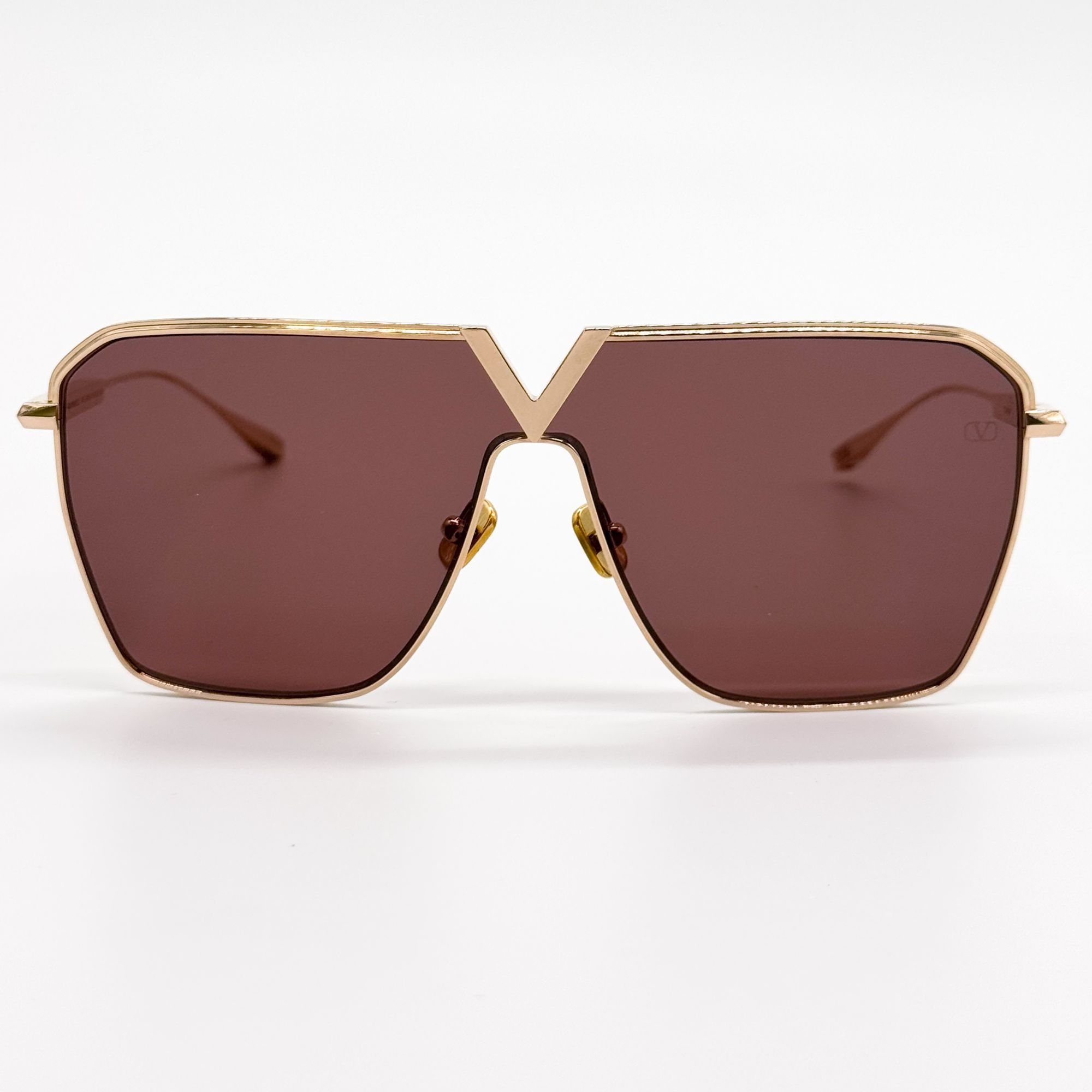 Valentino NEW VALENTINO SUNGLASSES UNISEX GOLD V-GOLDSHIELD VLS-137B Size ONE SIZE - 4 Thumbnail