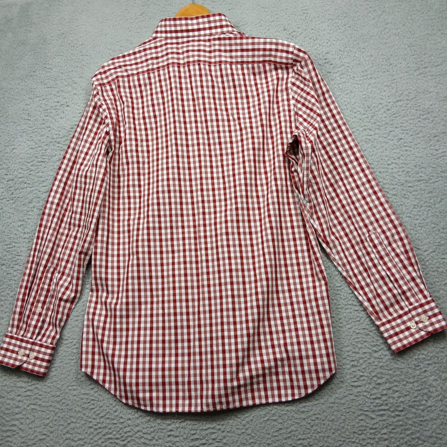 Banana Republic Banana Republic Slim Fit Shirt Men's XL Red White Gingham Non-Iron Cotton Size US XL / EU 56 / 4 - 3 Thumbnail