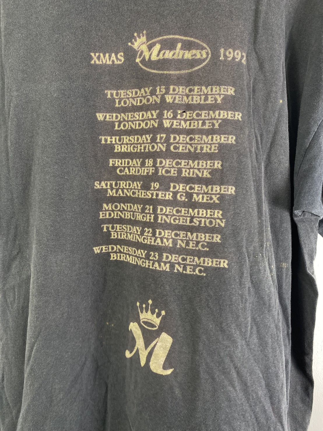 Band Tees Vintage Faded Black 90s Madness Band Tour Promo Tee Size US XL / EU 56 / 4 - 11 Thumbnail