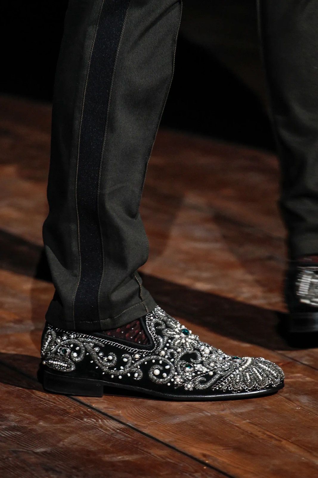 Dolce & Gabbana Velvet slippers with embroidery Size US 9.5 / EU 42-43 - 7 Thumbnail
