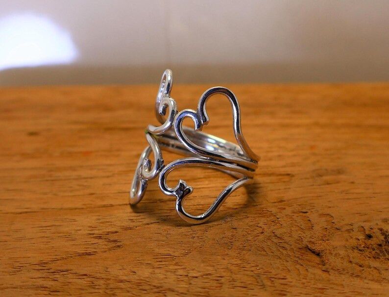 Handmade Handmade Silver Butterfly Ring, Sterling Silver Promise Ring Size ONE SIZE - 4 Thumbnail
