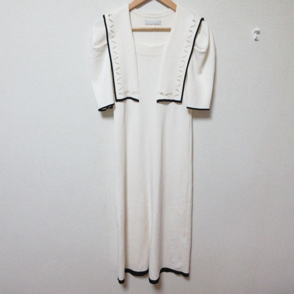 Other Other CELFORD Sailor Collar Knit Dress Others Dresses CWNO231083 DUTY FREE for USA Size ONE SIZE - 1 Thumbnail
