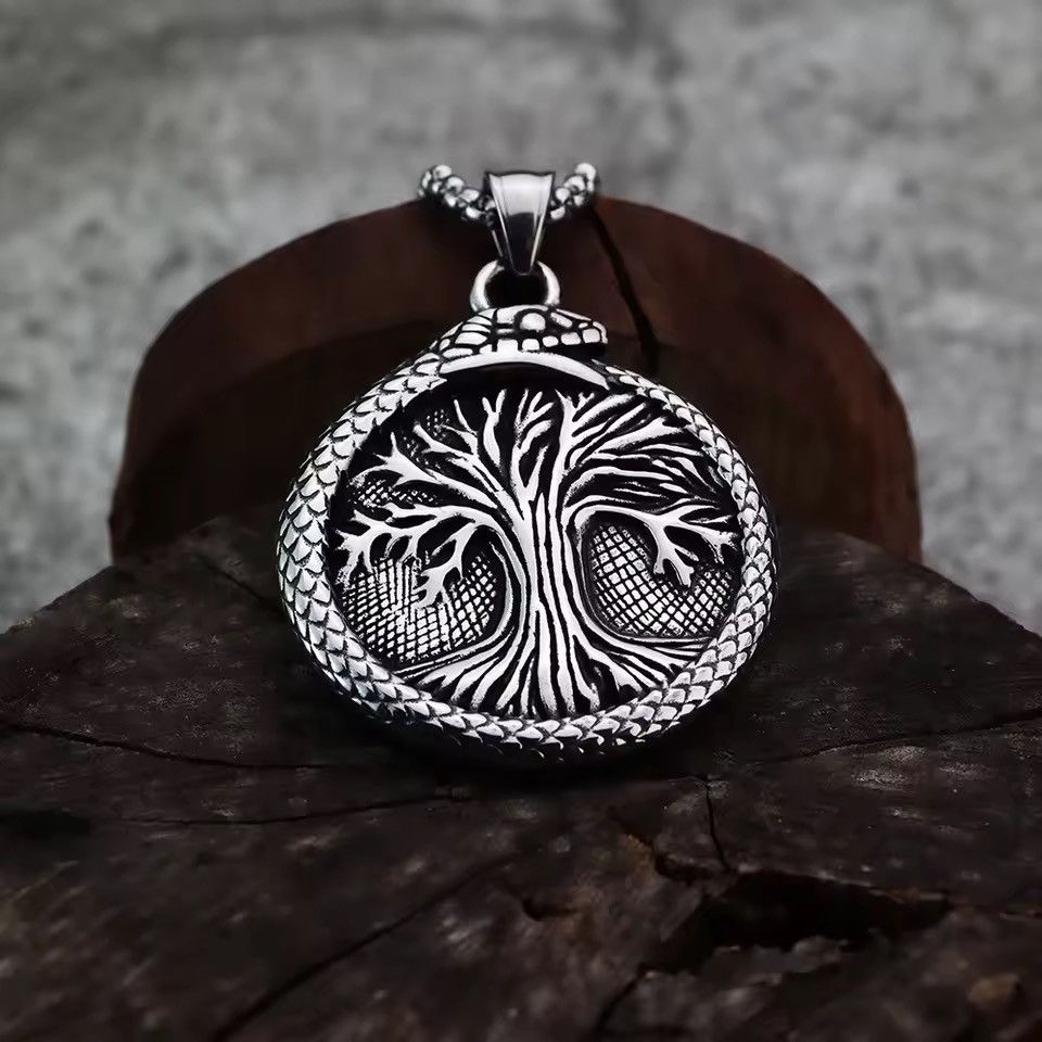 Jewelry Gothic Punk Viking Snake Necklace Chain Size ONE SIZE - 4 Thumbnail