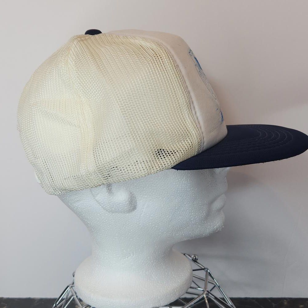 Other Vintage Blue White Trucker SnapBack Cap Size ONE SIZE - 3 Thumbnail