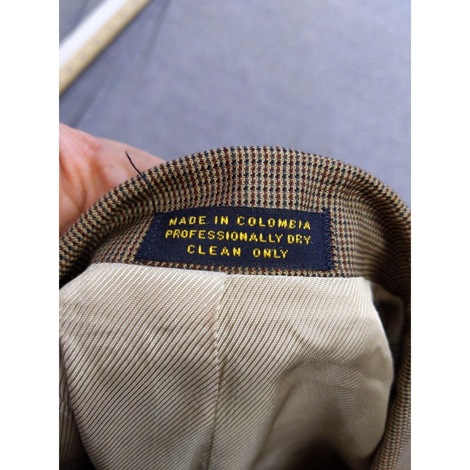 Oscar De La Renta Oscar de la Renta Blazer Mens 40R Brown Micro Houndstooth Sports Coat Jacket Size 40R - 4 Thumbnail