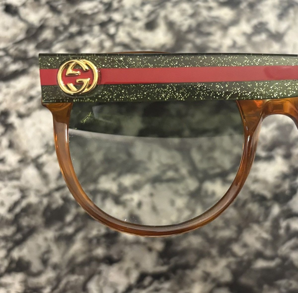 Gucci Gucci Women's Web Accent Sunglasses (Tortoise/Green/Red) Size ONE SIZE - 2 Thumbnail